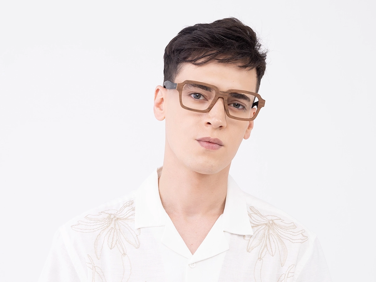 Natural Wood Frame Glasses Men41