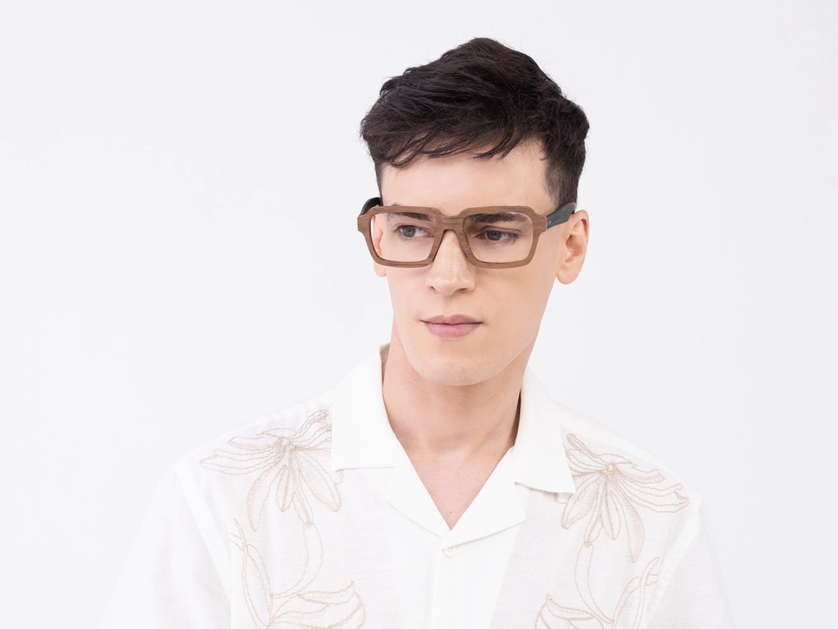 Natural Wood Frame Glasses Men43