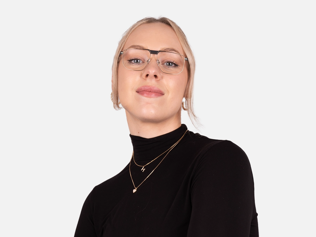 Black And Silver Eyeglasses-54