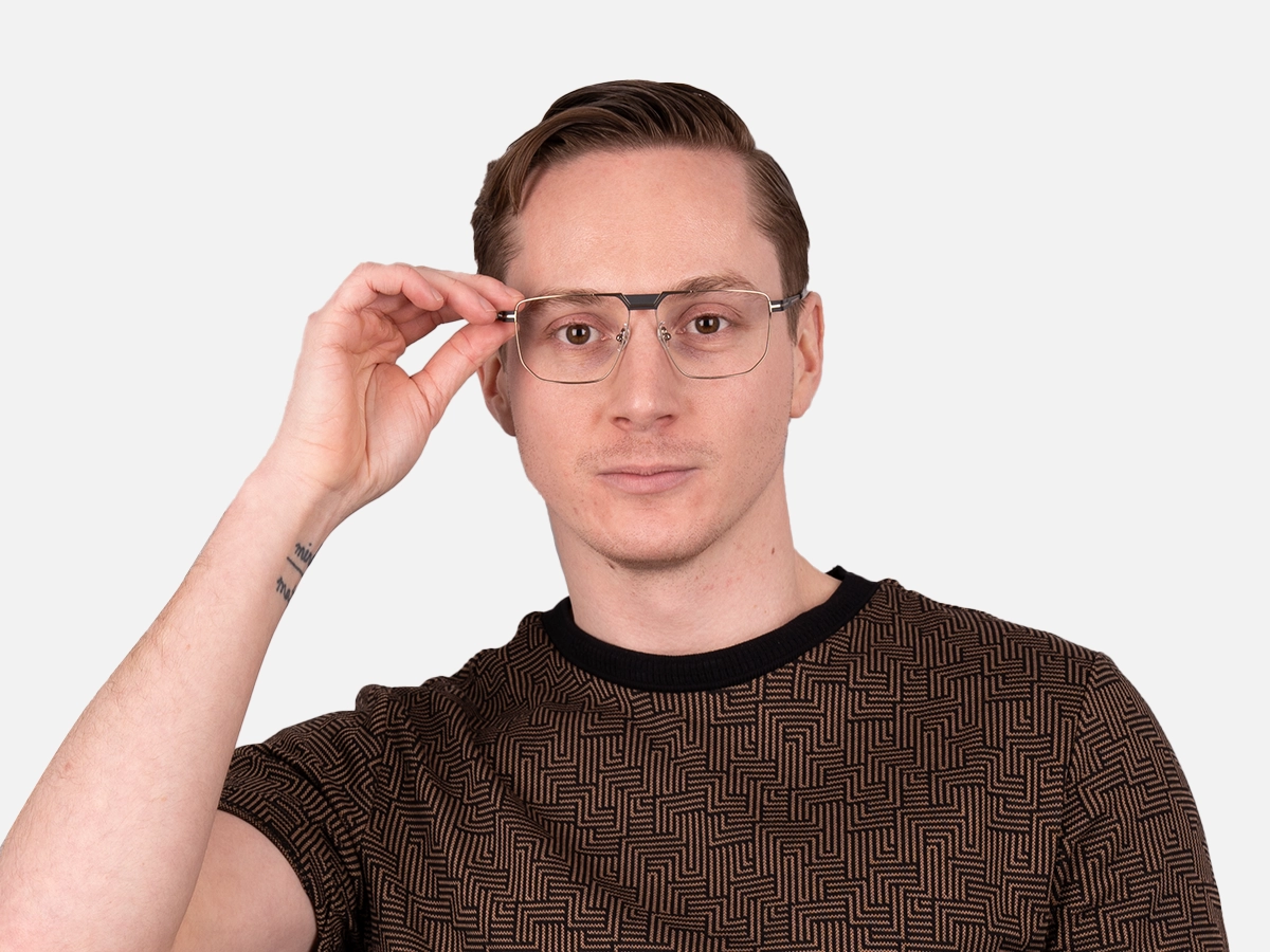 Black And Silver Eyeglasses-42