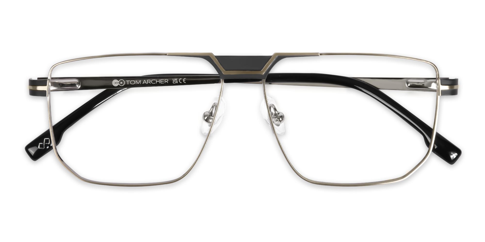 Black And Silver Eyeglasses-6