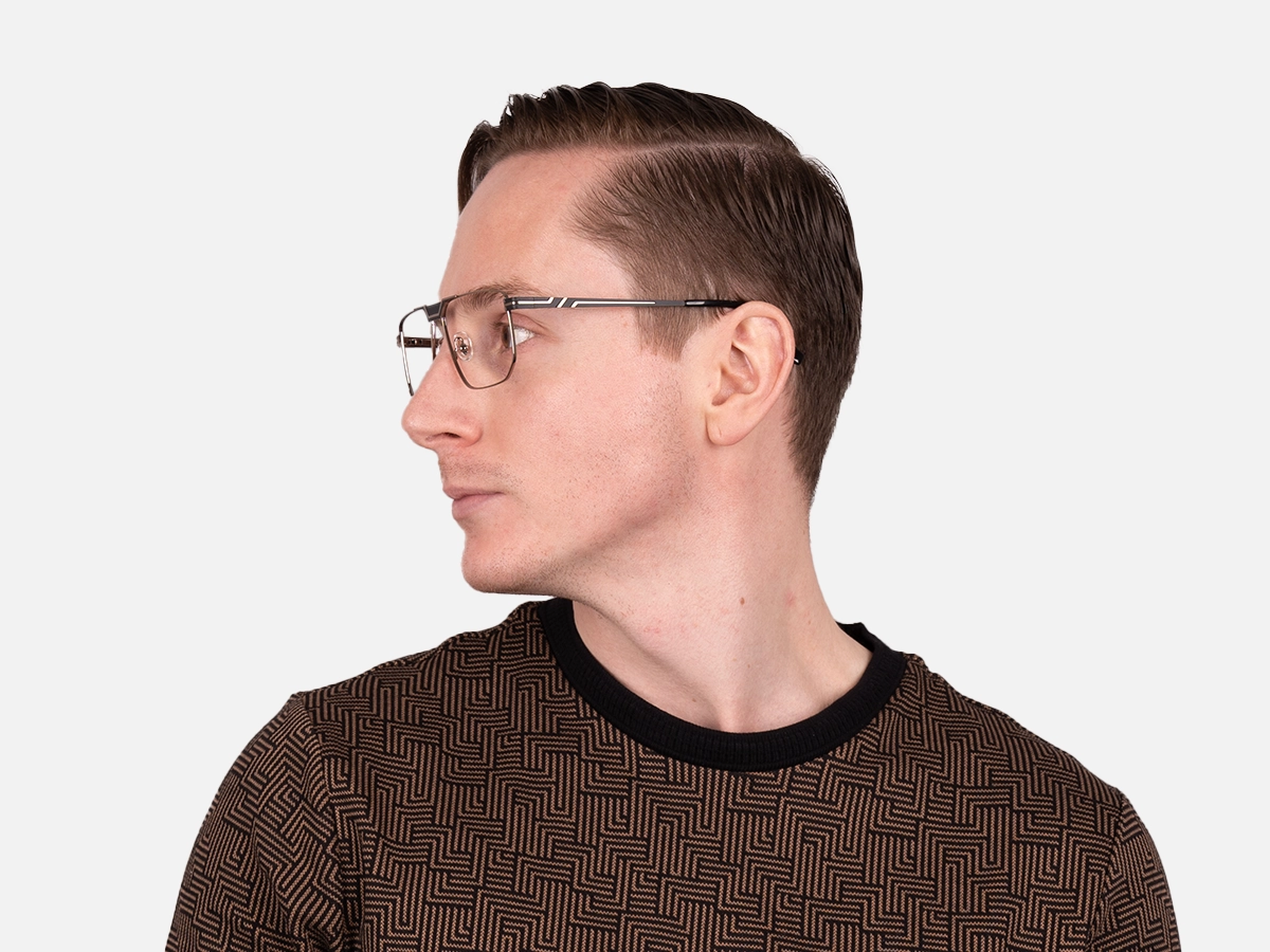 Black And Silver Eyeglasses-45