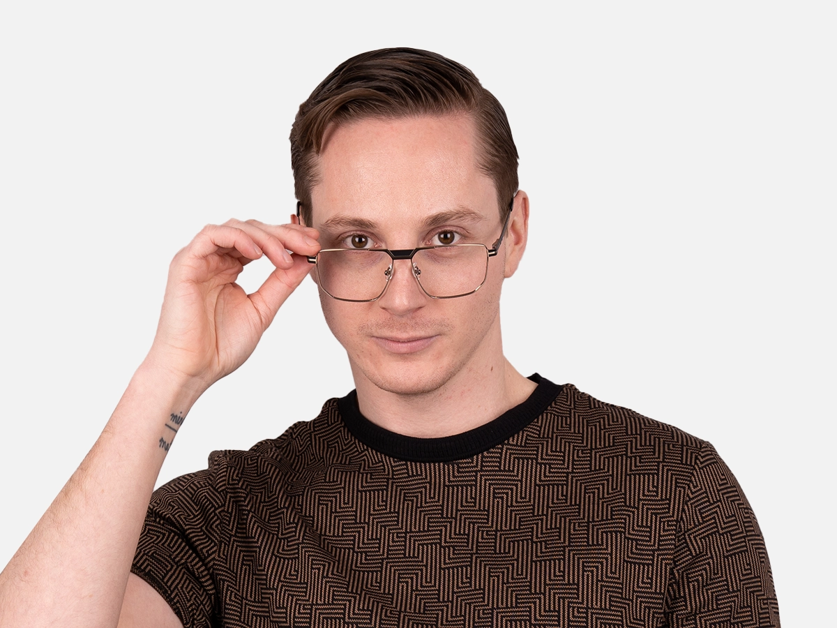 Black And Silver Eyeglasses-43