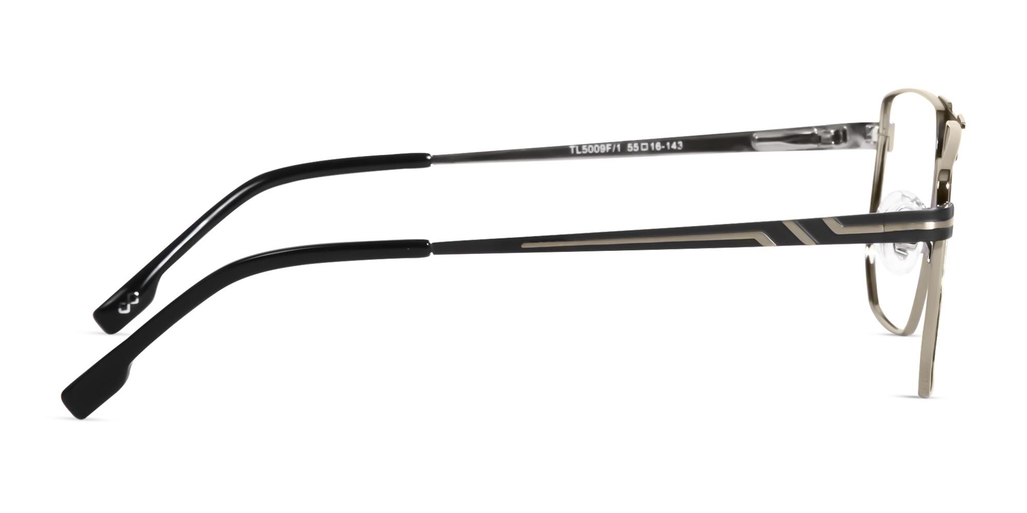 Black And Silver Eyeglasses-4