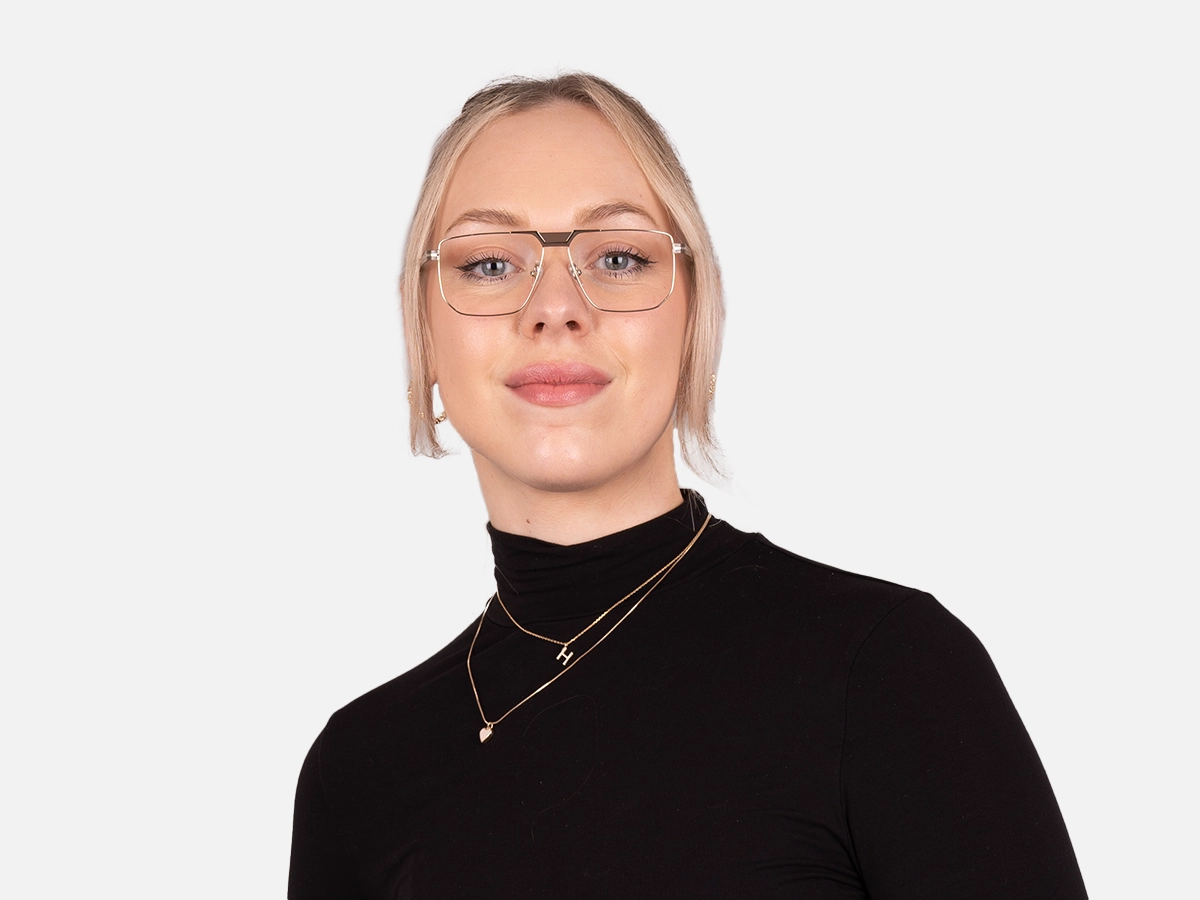 Rectangle Gold Frame Glasses-56