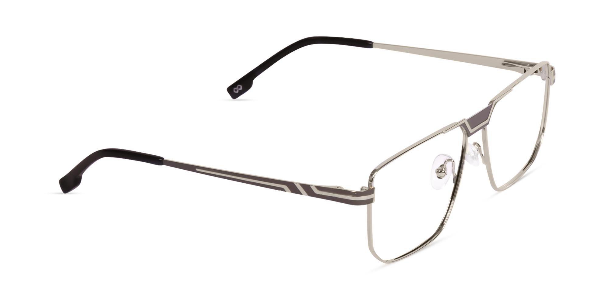 Rectangle Gold Frame Glasses-2