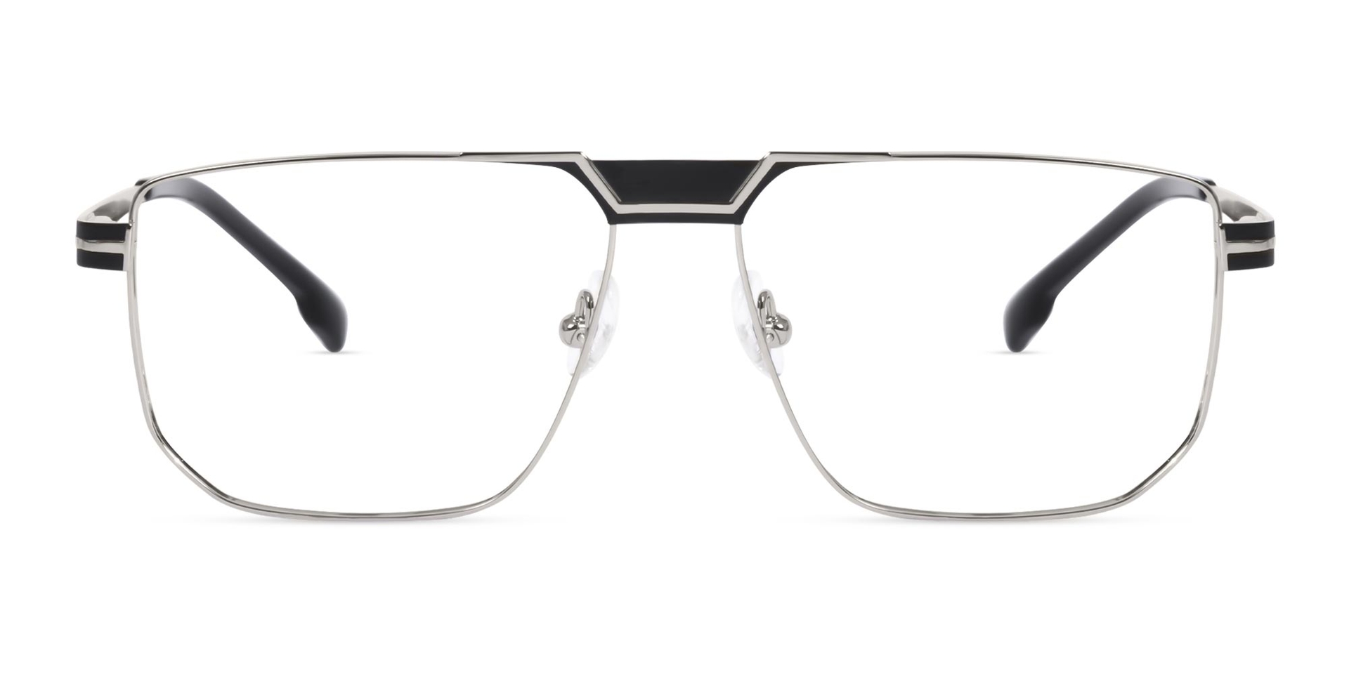 Silver And Black Glasses-1