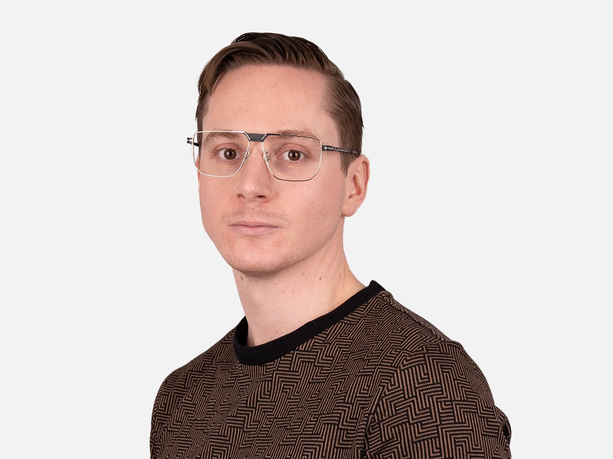 Silver And Black Glasses-44