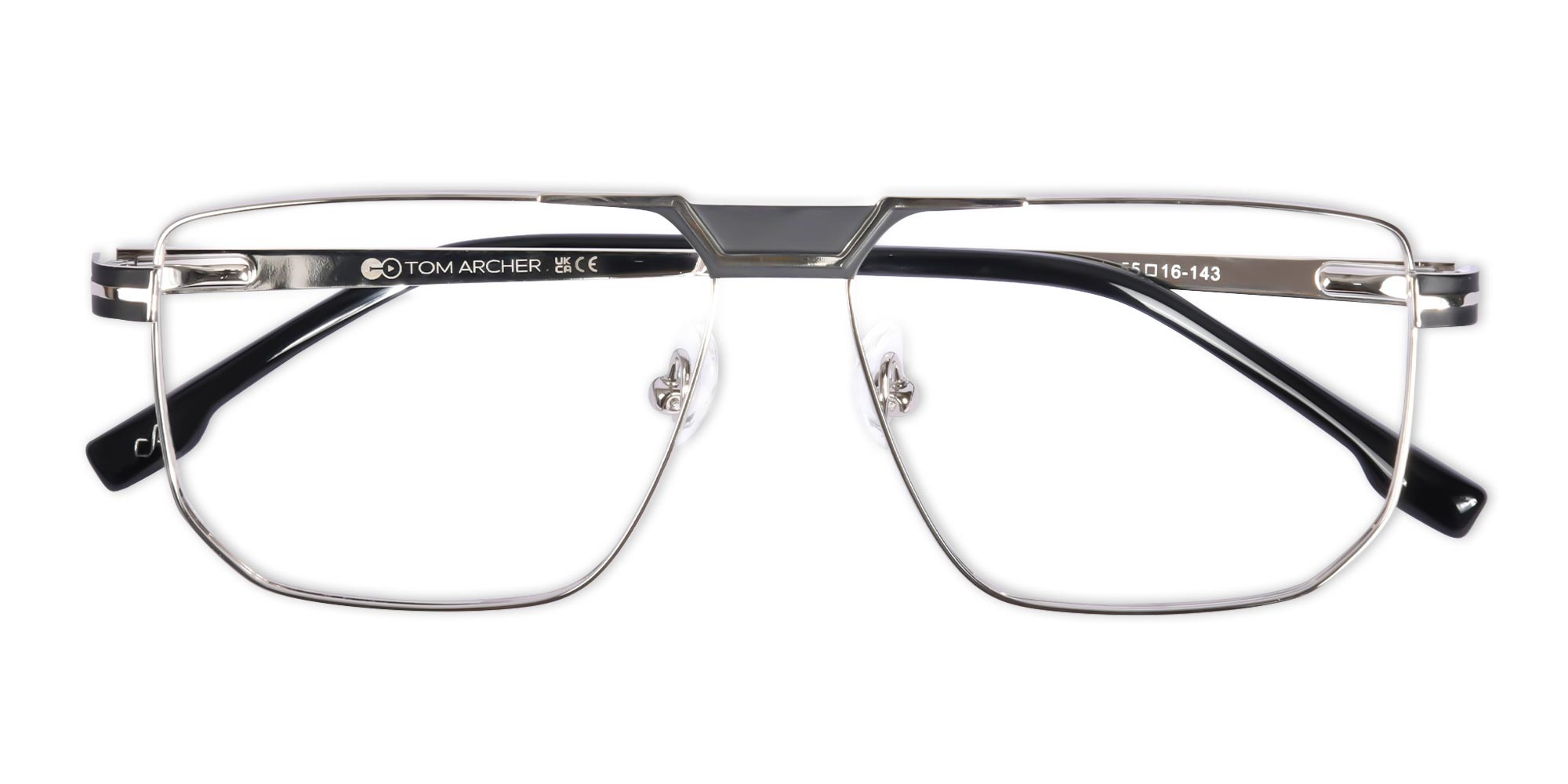 Silver And Black Glasses-6