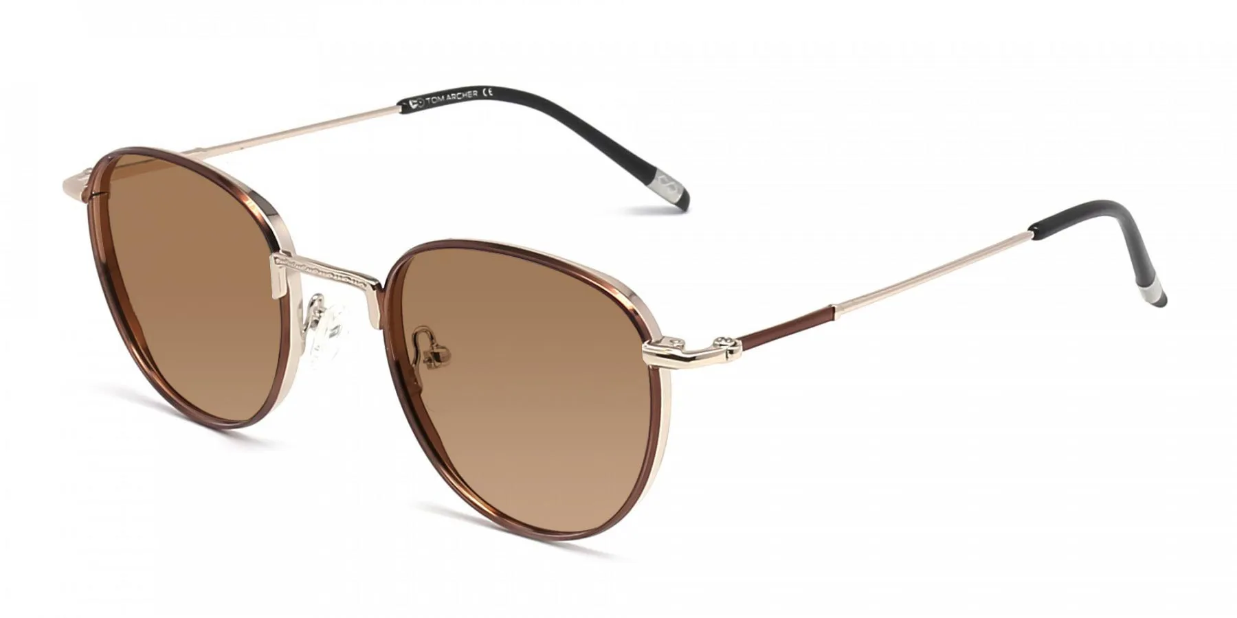 brown round sunglasses-2