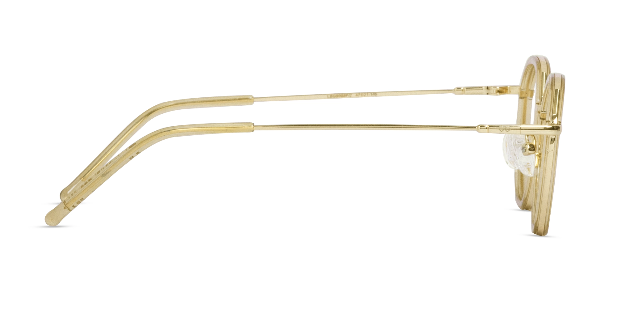 Crystal Champagne Gold Round Glasses-4