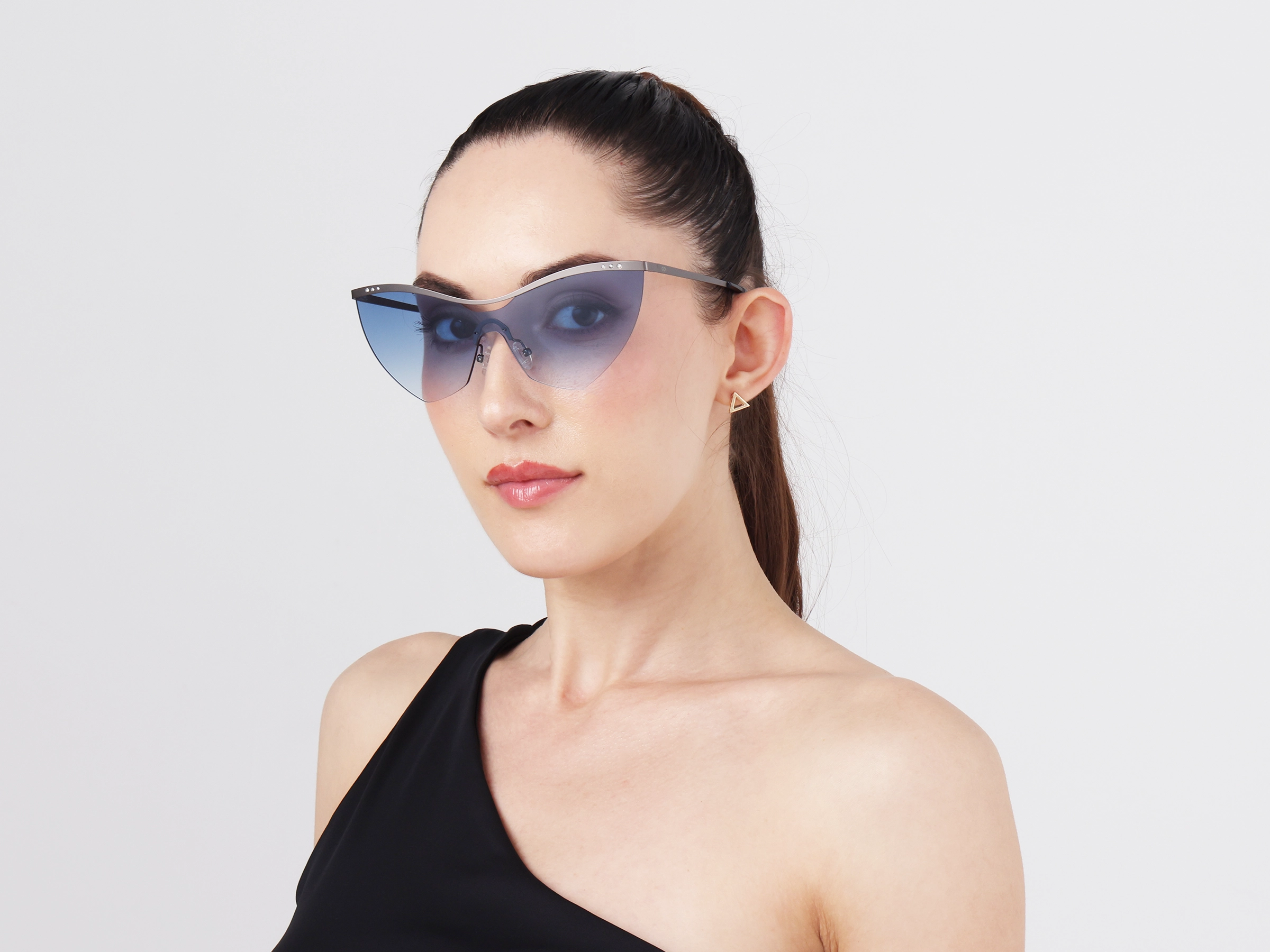 Cat-Eye Blue Gradient Tint Sunglasses