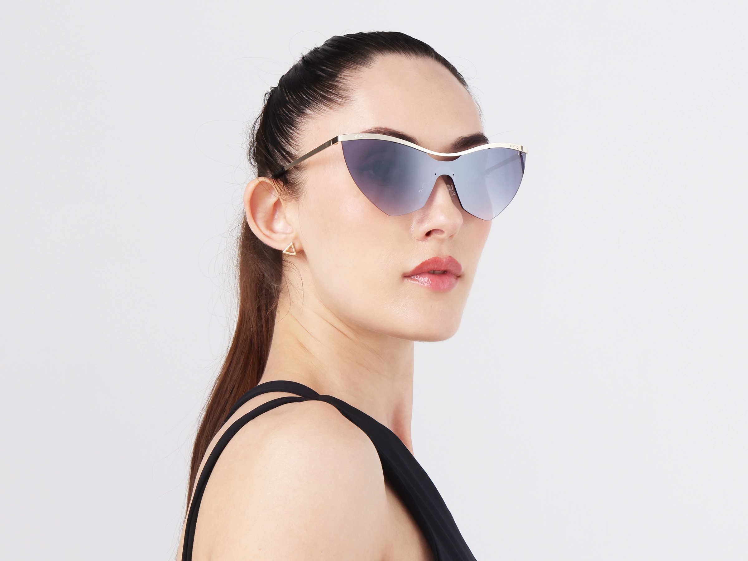 Cat-Eye Purpelish Grey Gradient Tint Sunglasses