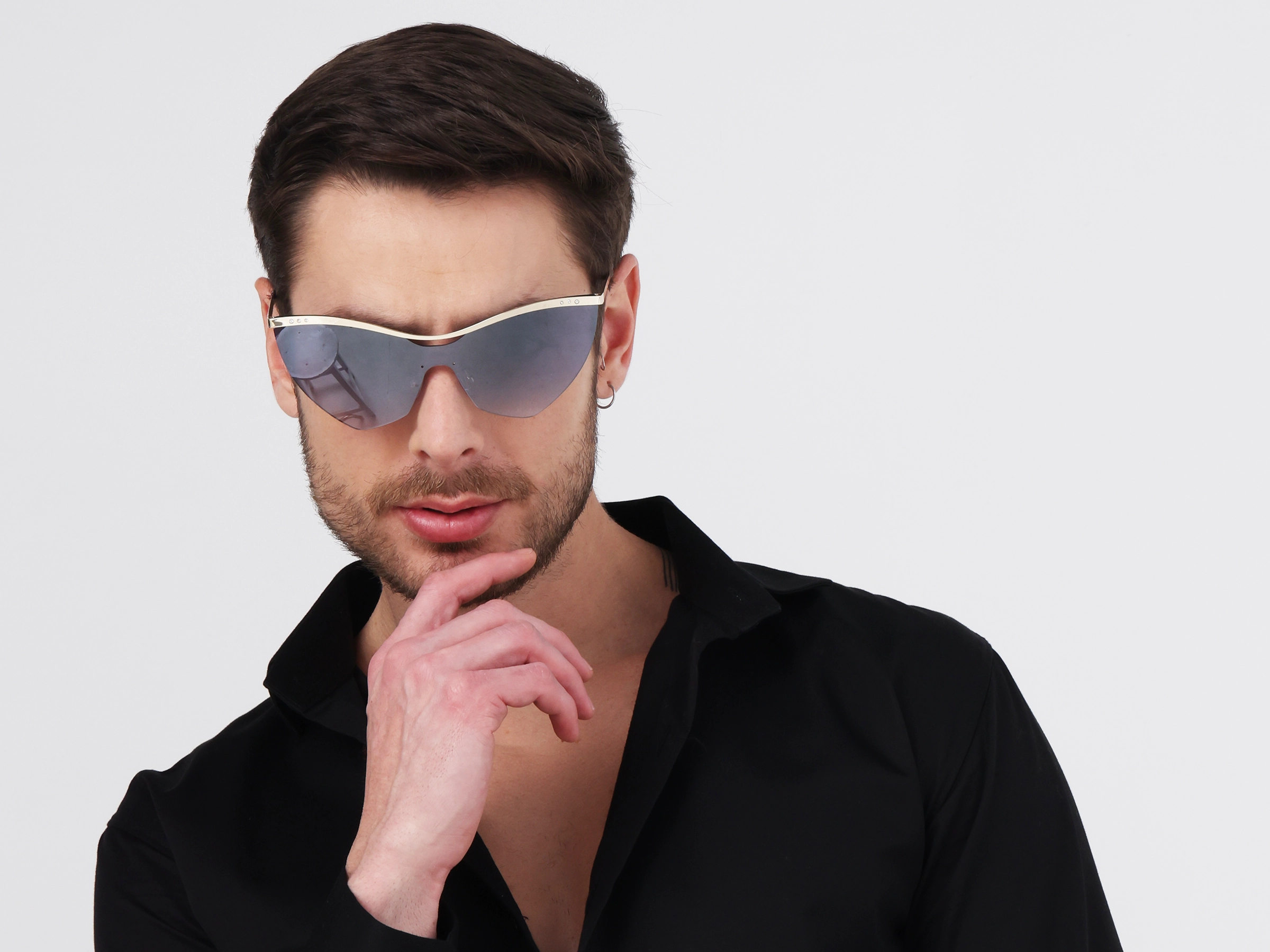 Cat-Eye Purpelish Grey Gradient Tint Sunglasses