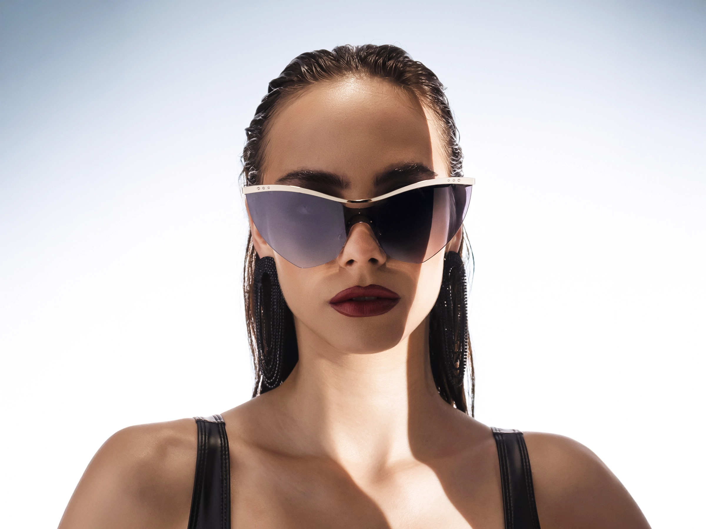 Cat-Eye Purpelish Grey Gradient Tint Sunglasses
