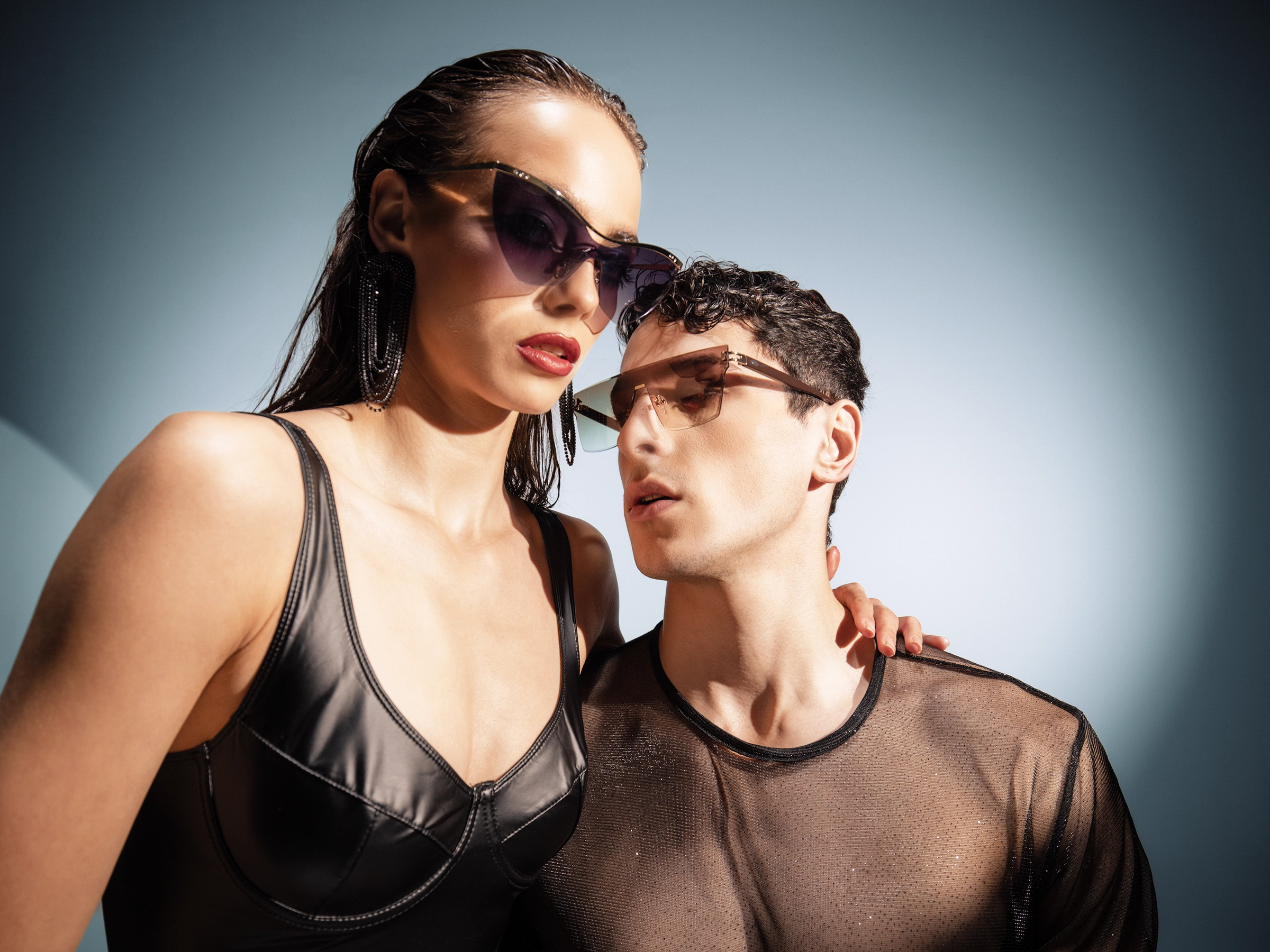 Cat-Eye Purpelish Grey Gradient Tint Sunglasses