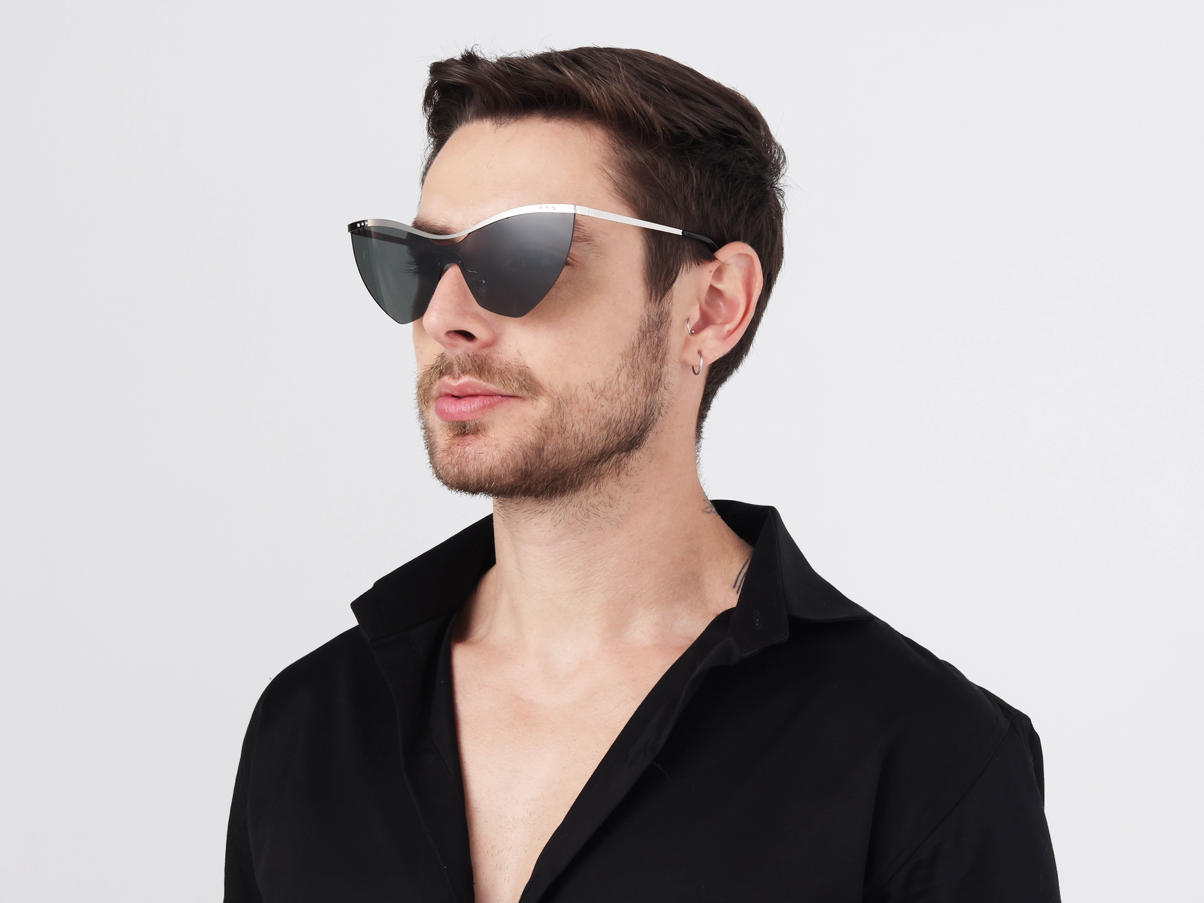 Cat-Eye Greenish Grey Tint Sunglasses