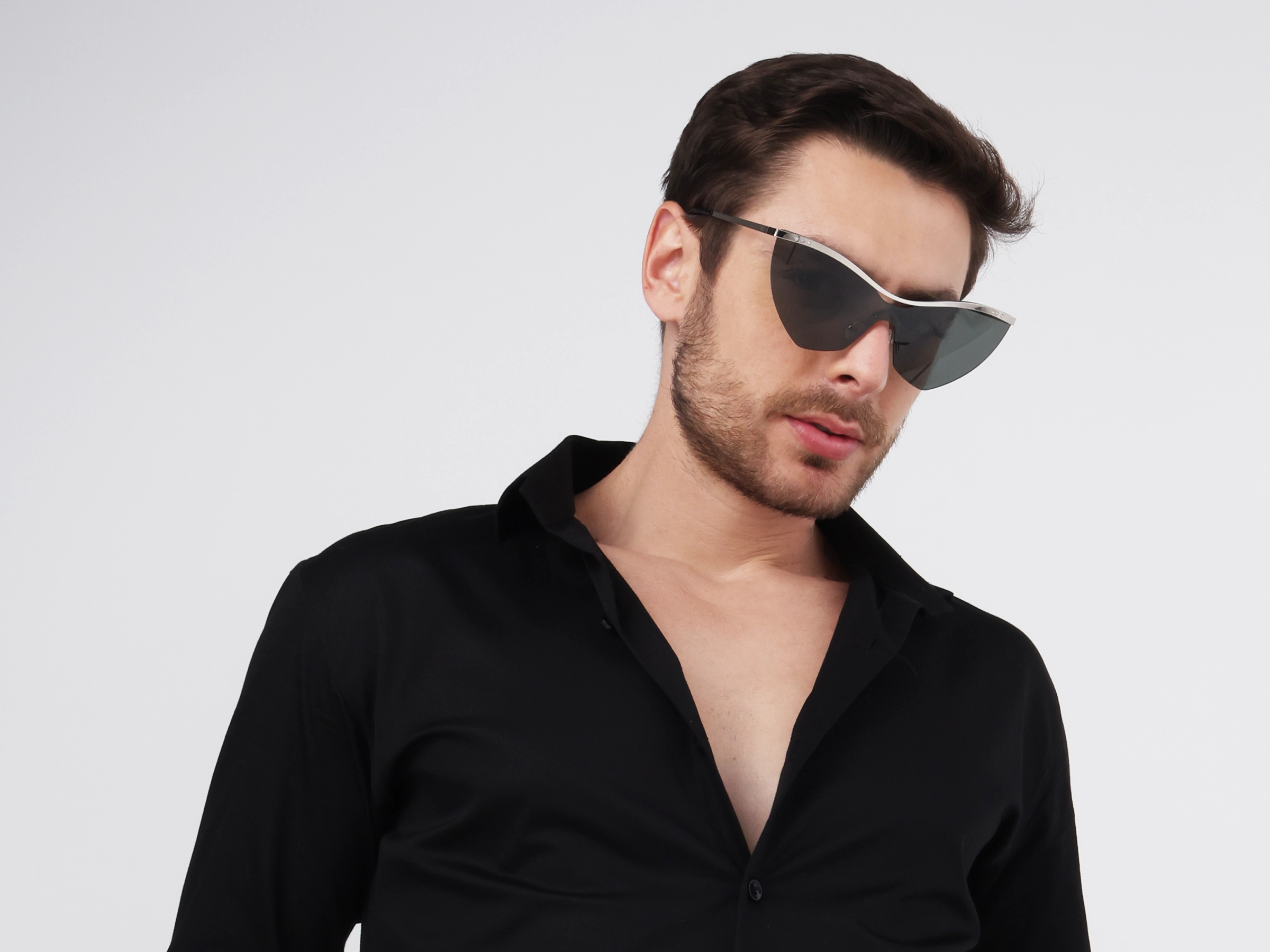 Cat-Eye Greenish Grey Tint Sunglasses