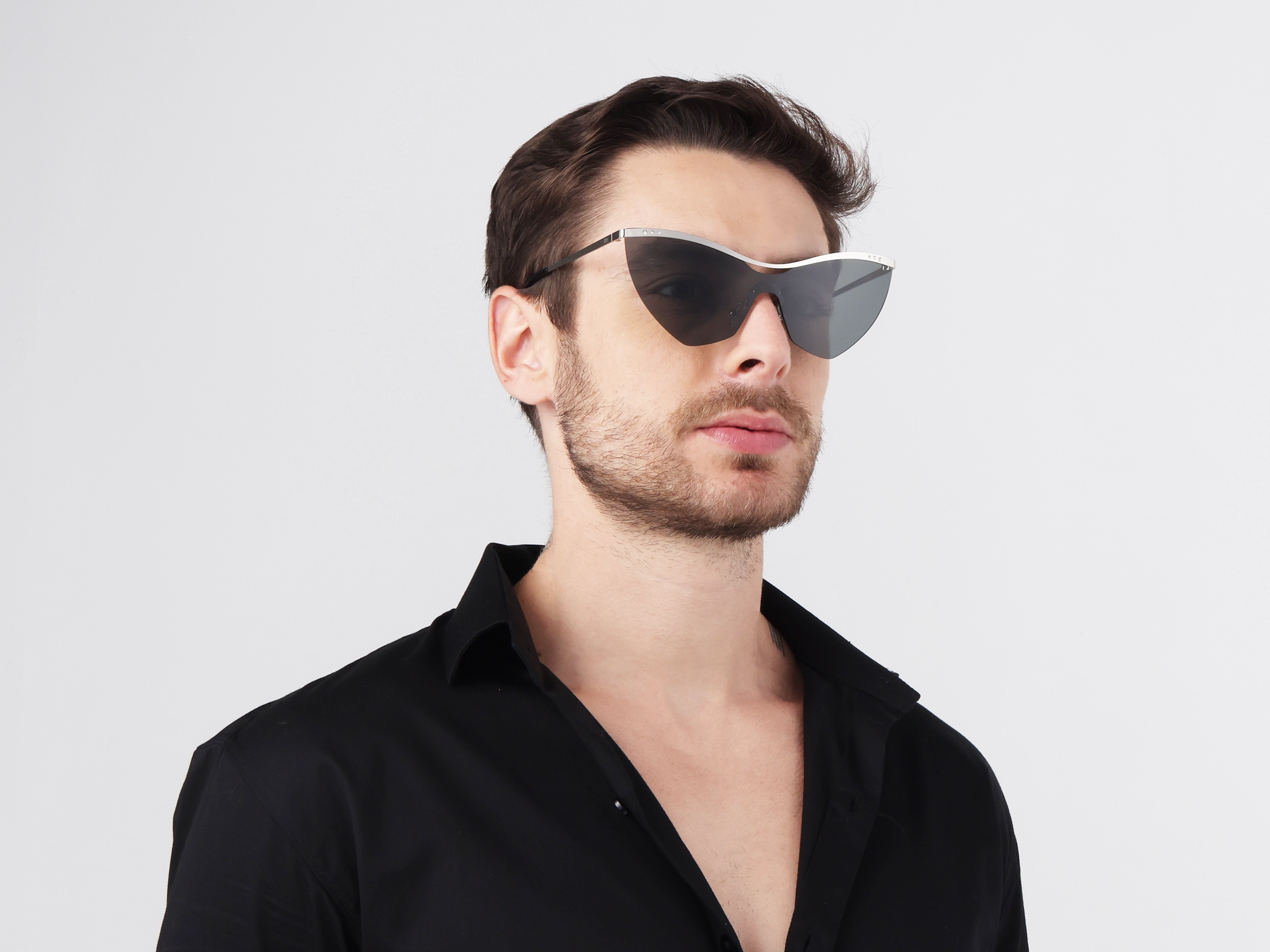 Cat-Eye Greenish Grey Tint Sunglasses