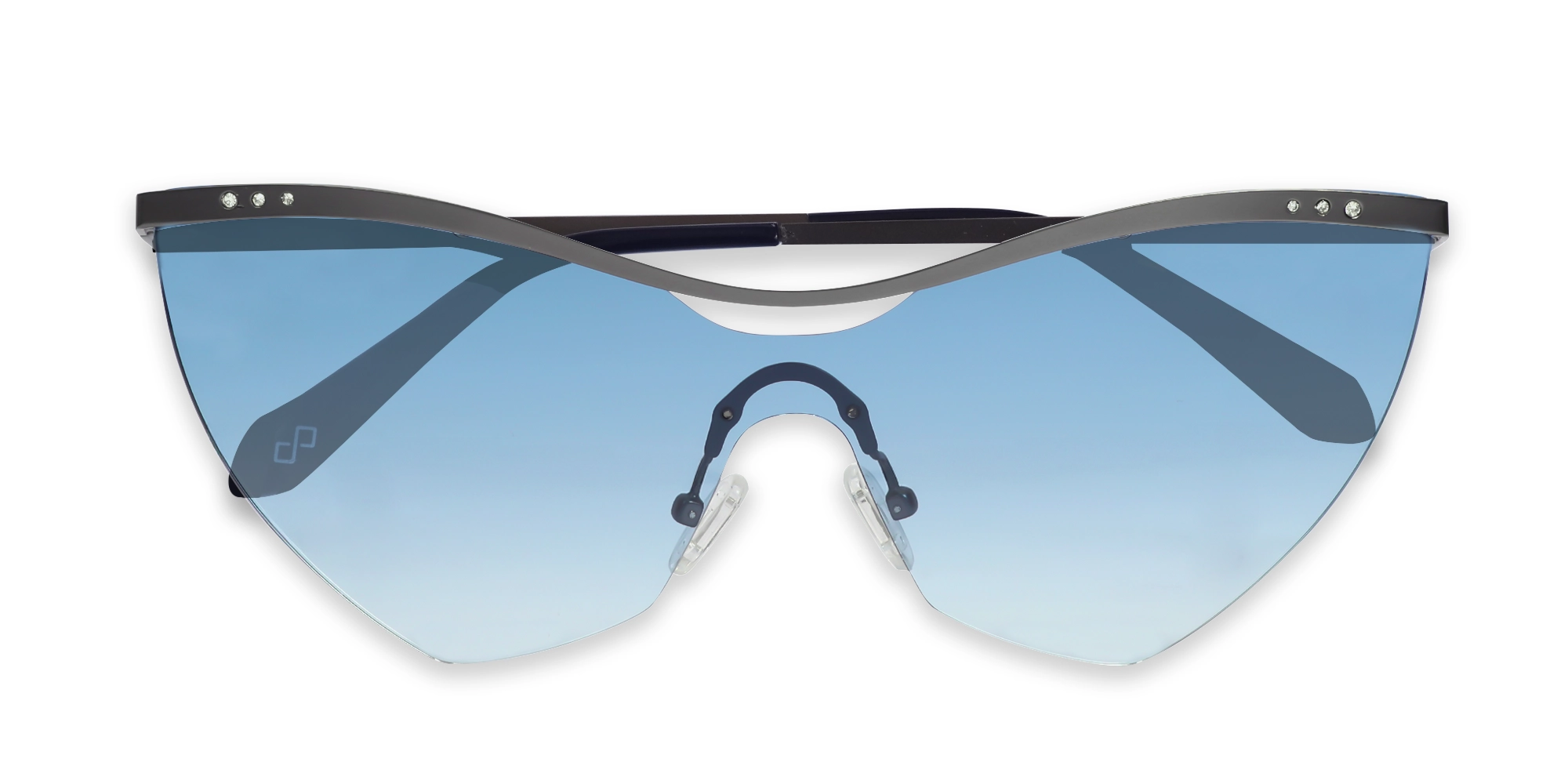 Cat-Eye Blue Gradient Tint Sunglasses-6