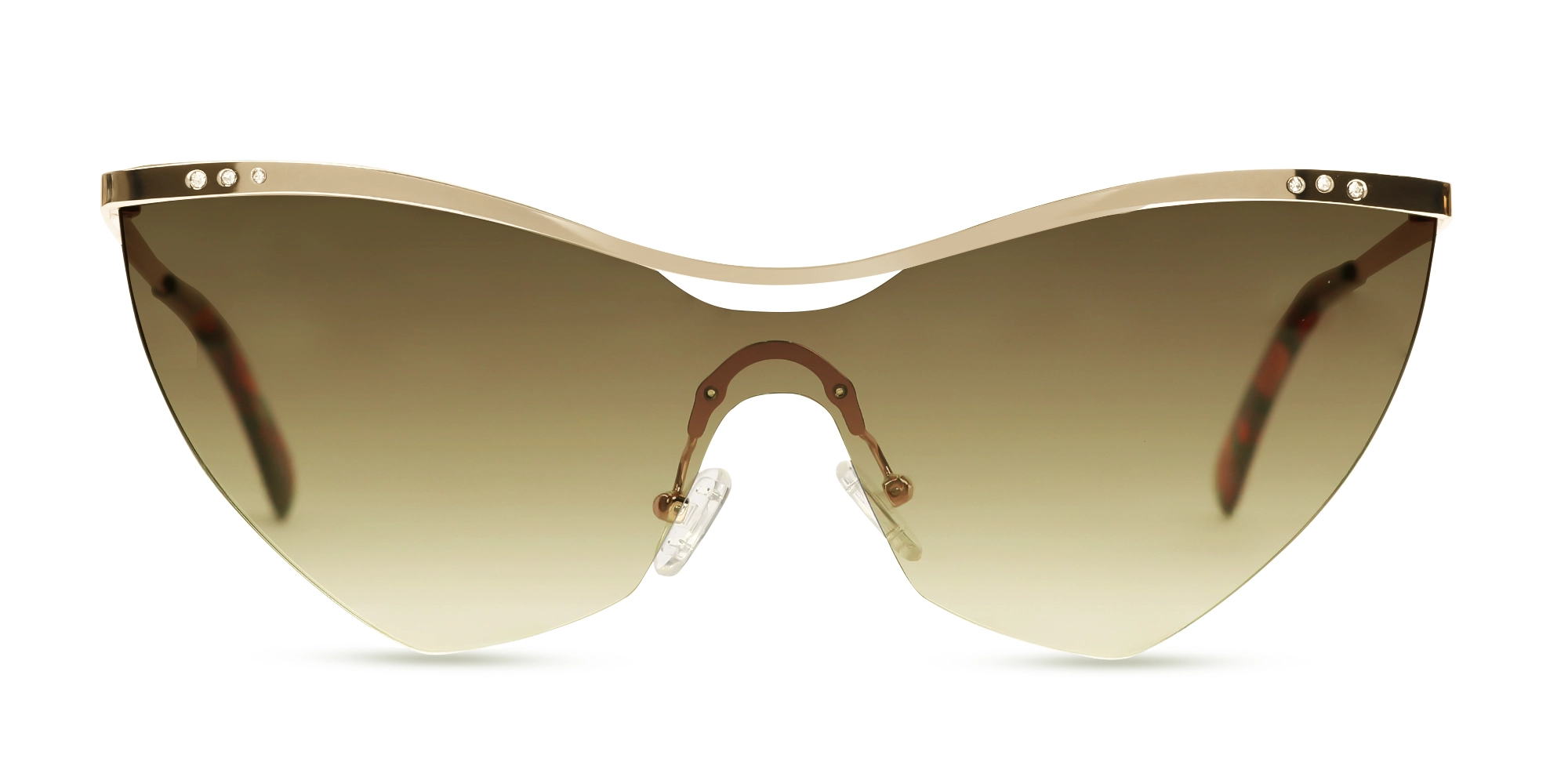 Cat Eye Brown Gradient Tint Sunglasses-1