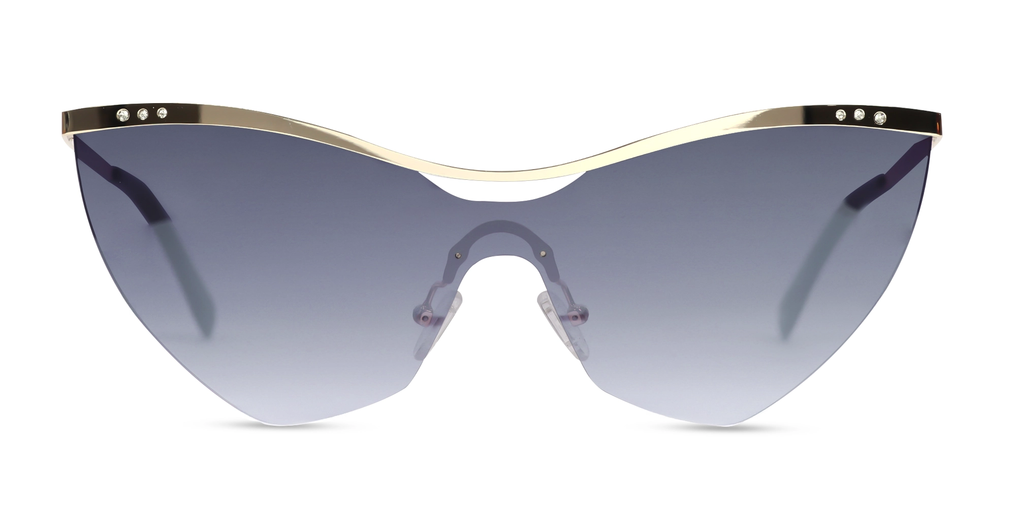Cat-Eye Purpelish Grey Gradient Tint Sunglasses-1