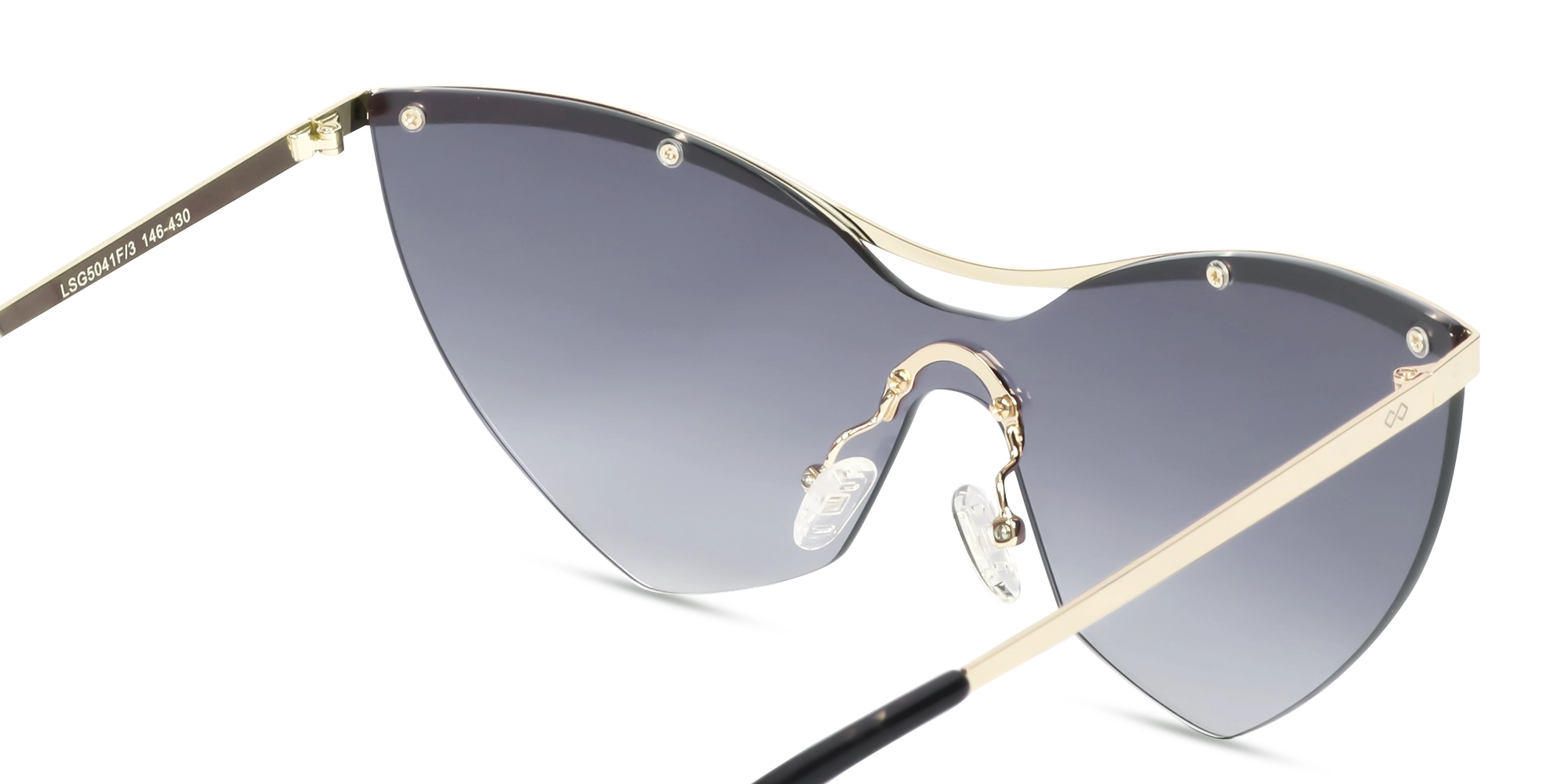 Cat-Eye Purpelish Grey Gradient Tint Sunglasses-5