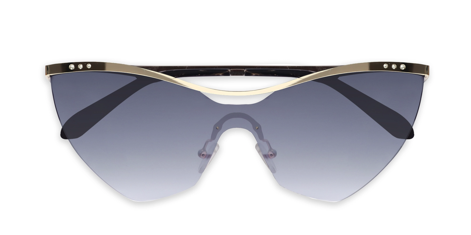 Cat-Eye Purpelish Grey Gradient Tint Sunglasses-6