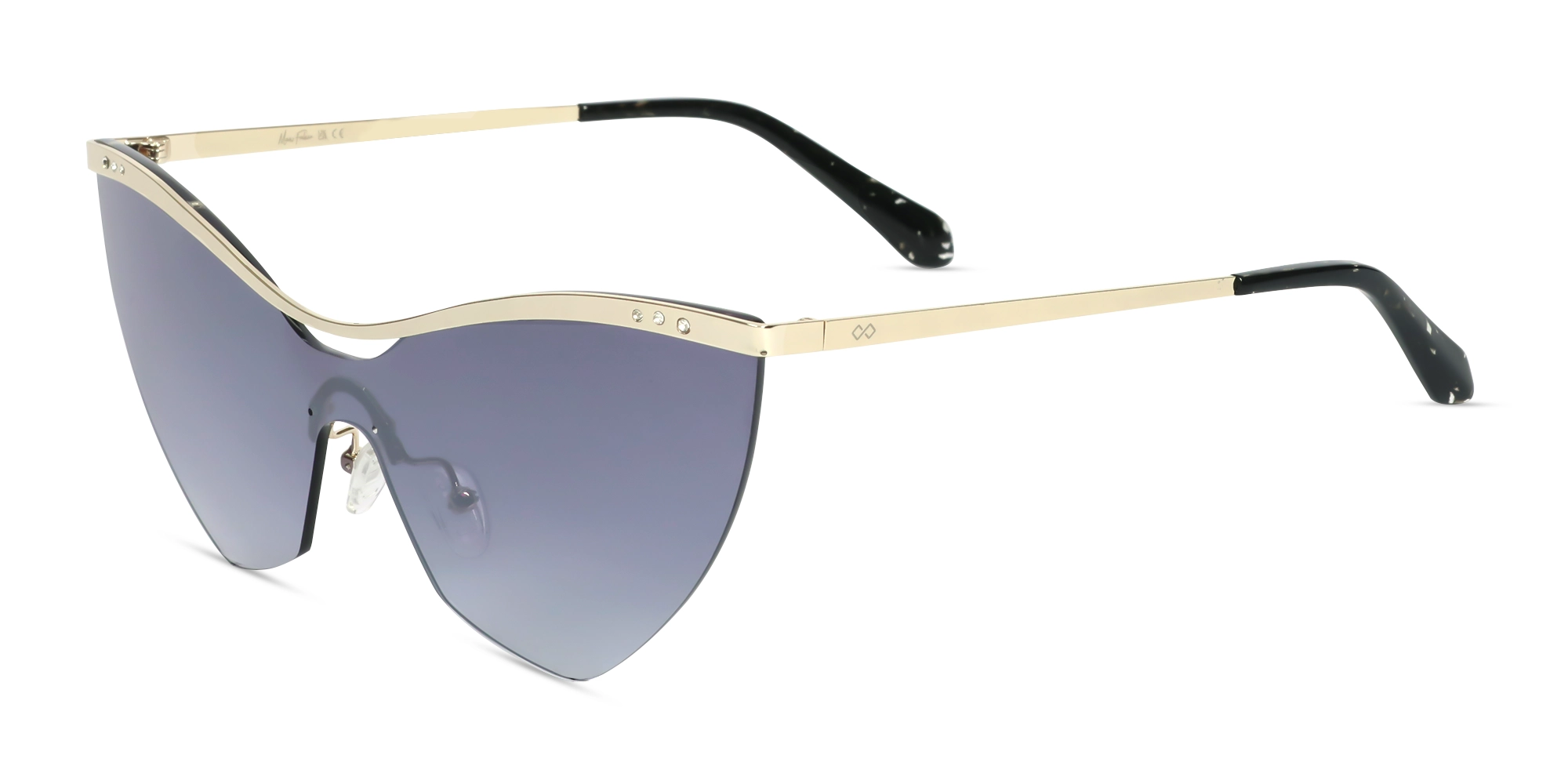 Cat-Eye Purpelish Grey Gradient Tint Sunglasses-3
