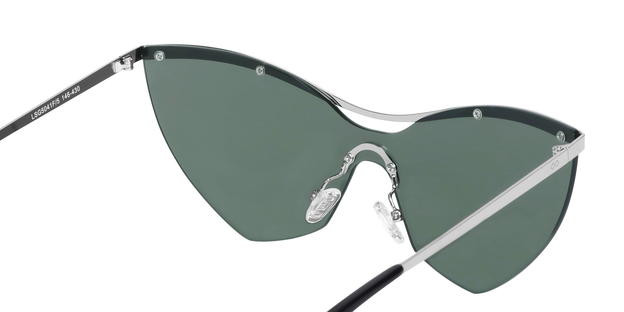 Cat-Eye Greenish Grey Tint Sunglasses-5