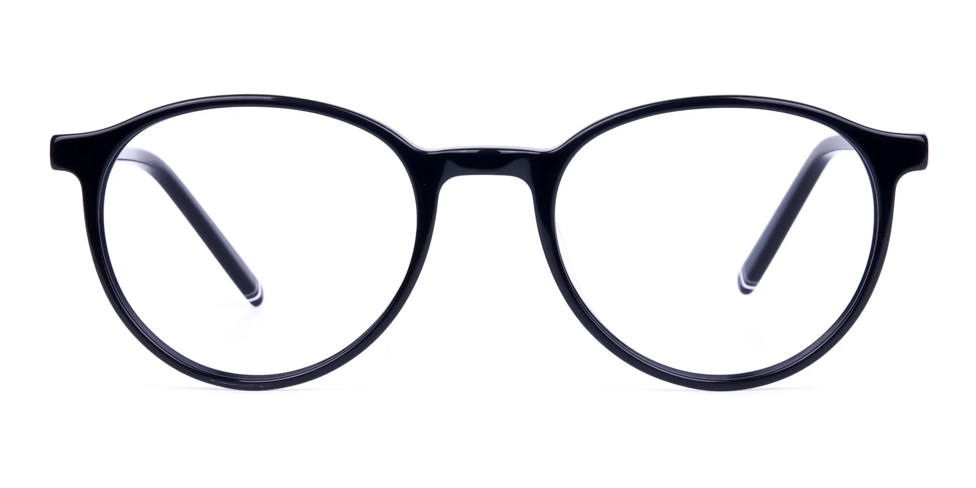 A97041F/1 - Classic Black Rimmed Round Glasses