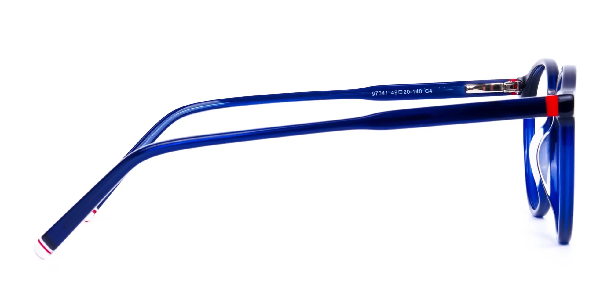 Navy Blue Rimmed Round Glasses-2