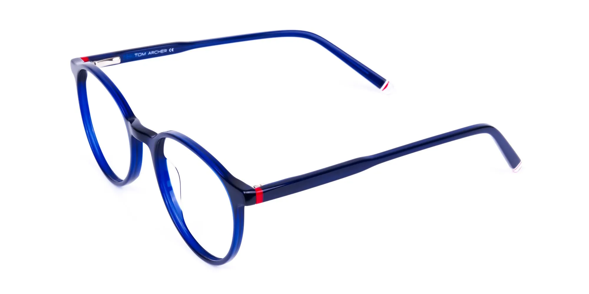 Navy Blue Rimmed Round Glasses-2
