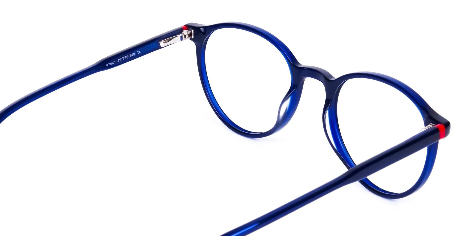 Navy Blue Rimmed Round Glasses-2