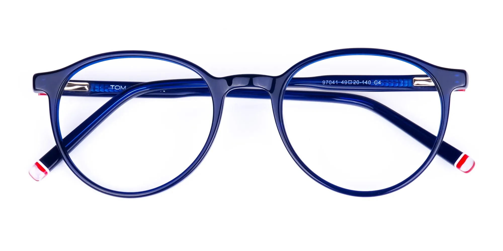 Navy Blue Rimmed Round Glasses-2