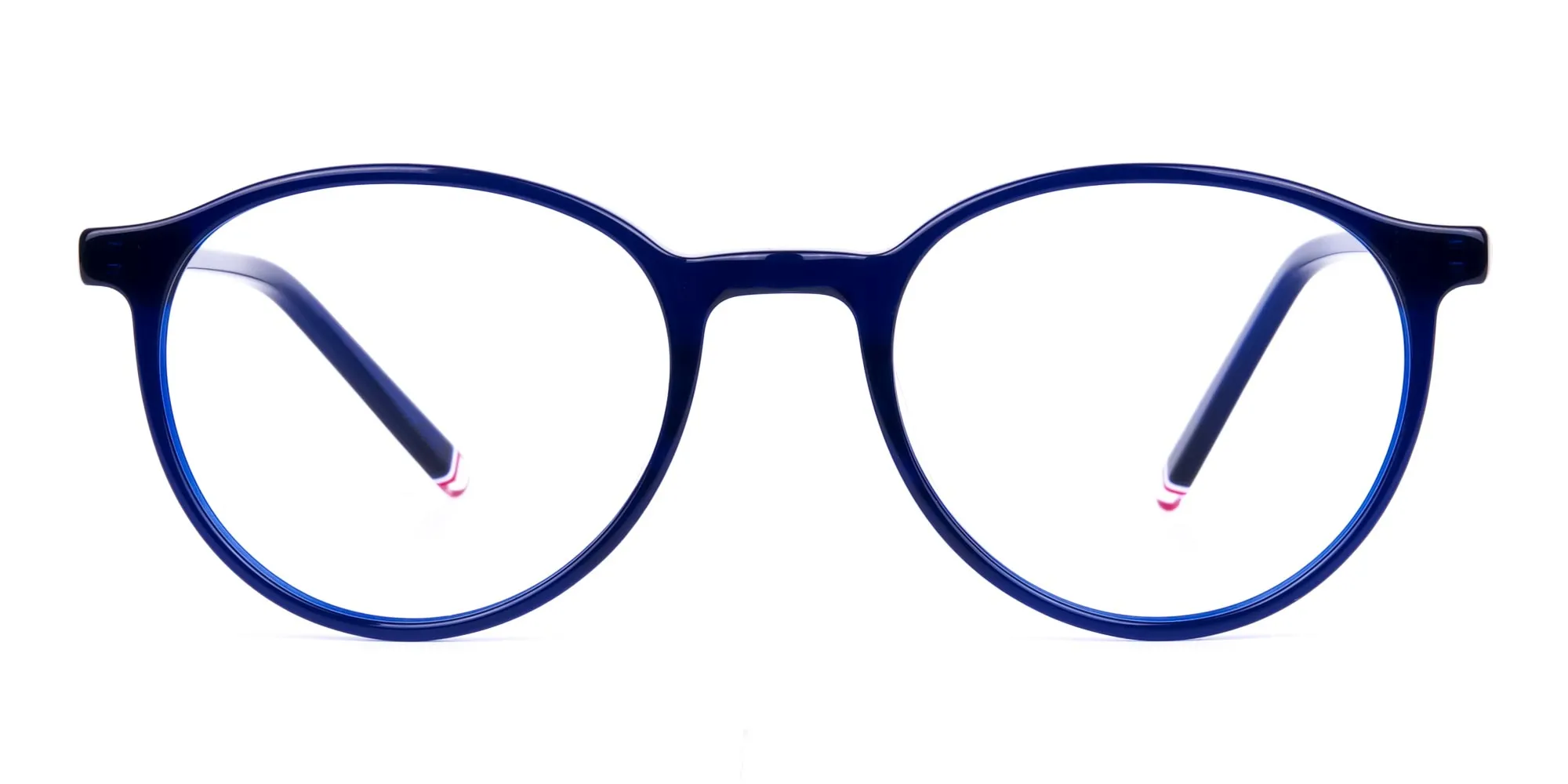 Navy Blue Rimmed Round Glasses-2