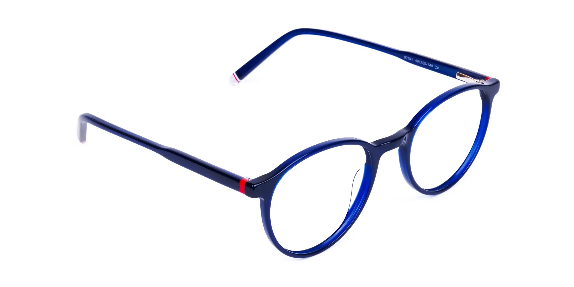 Navy Blue Rimmed Round Glasses-2