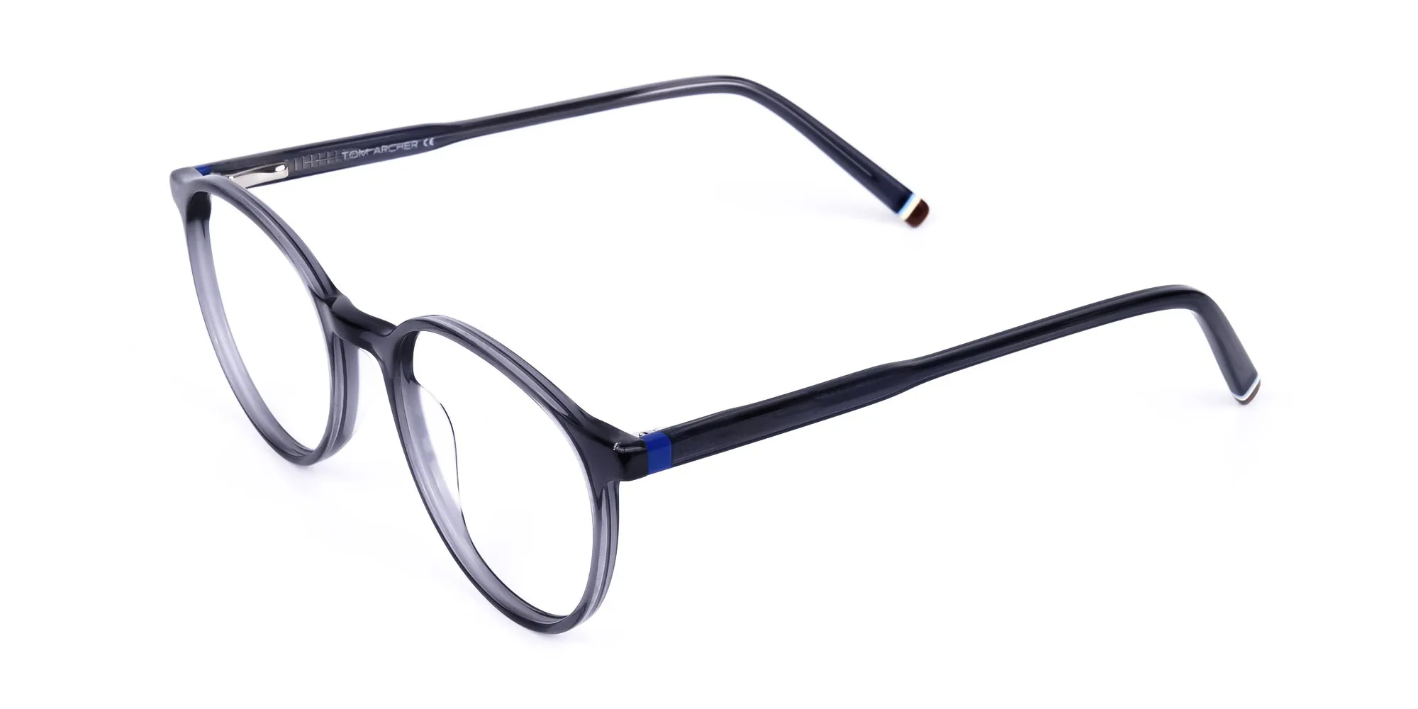 Full Rim Space Grey Round Glasses-2