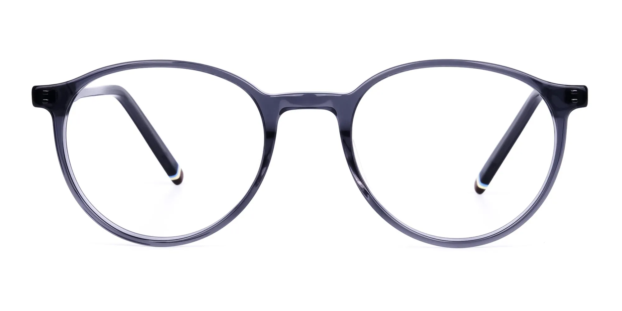 Full Rim Space Grey Round Glasses-2