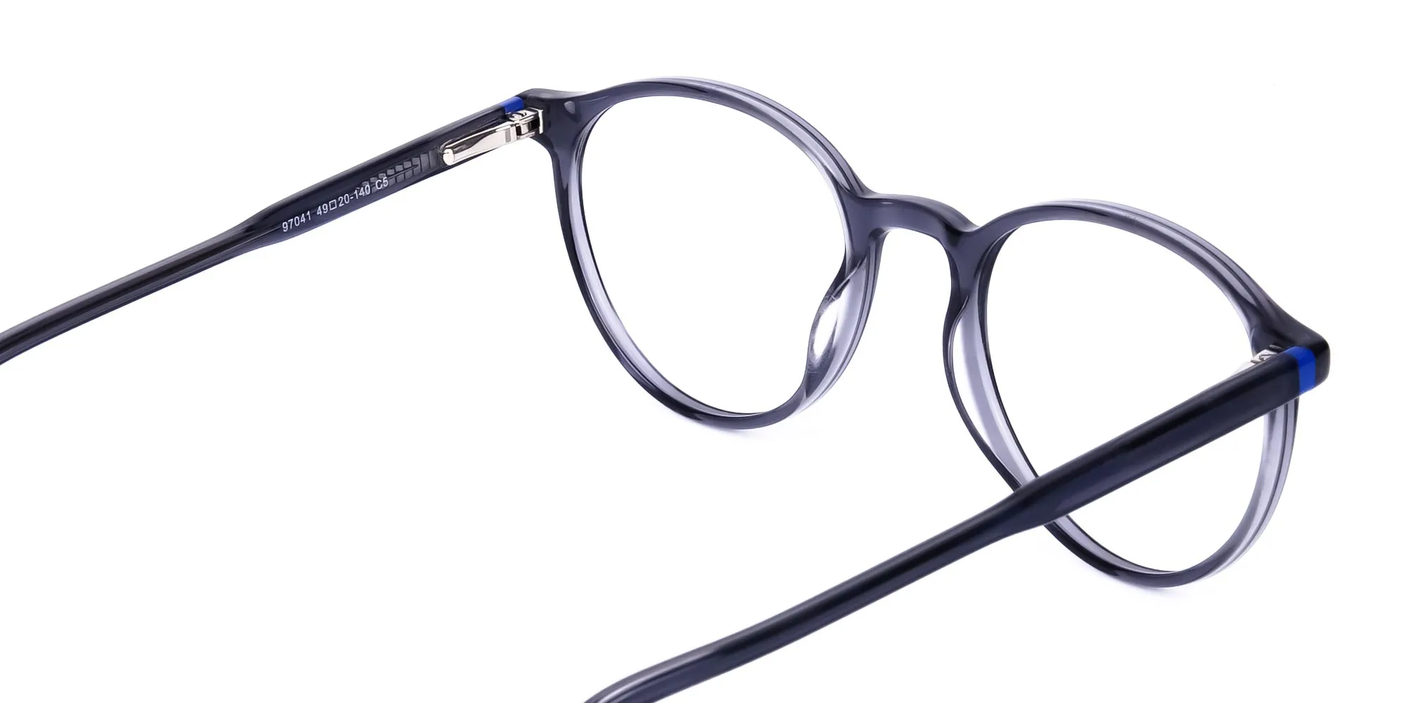 Full Rim Space Grey Round Glasses-2