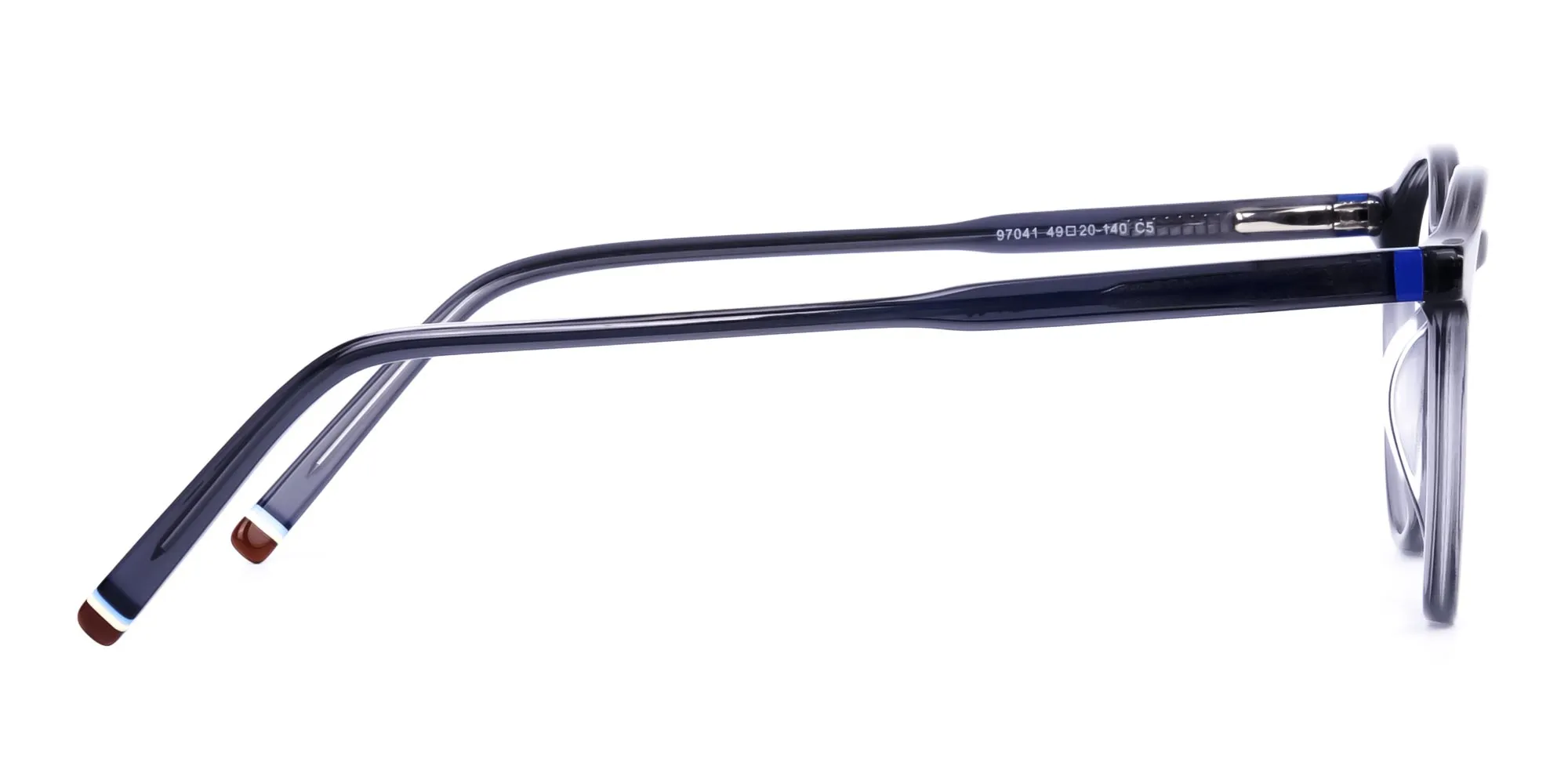 Full Rim Space Grey Round Glasses-2