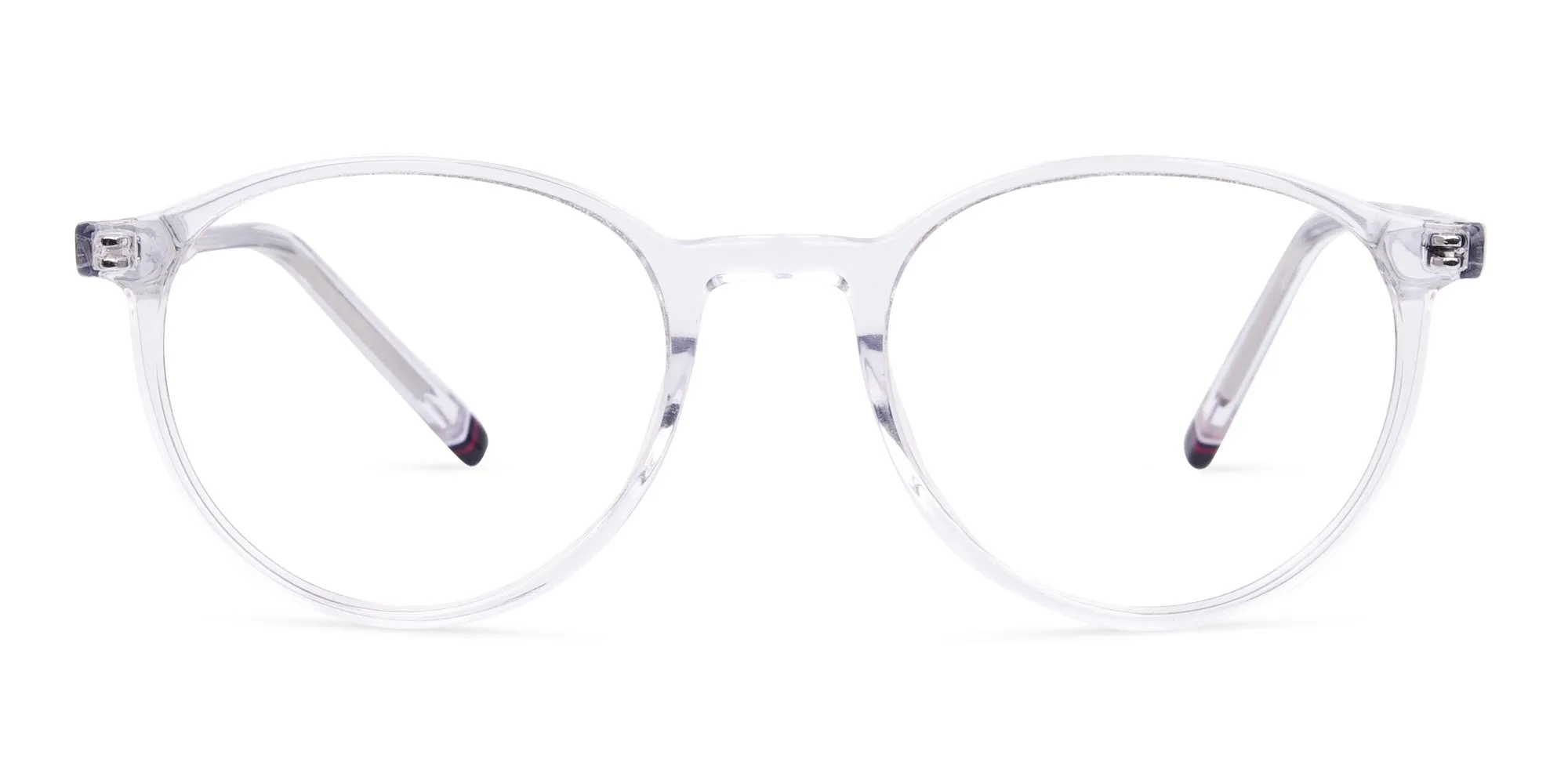 Crystal Clear Rimmed Round Glasses-2