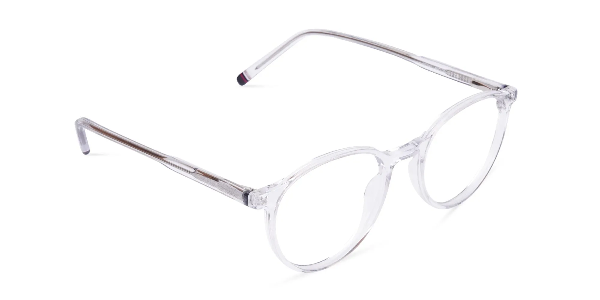 Crystal Clear Rimmed Round Glasses-2