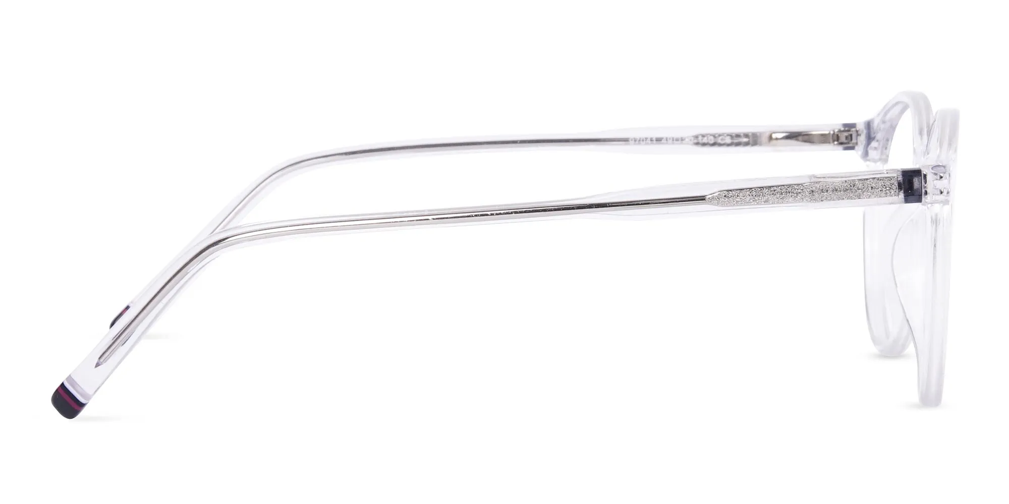 Crystal Clear Rimmed Round Glasses-2