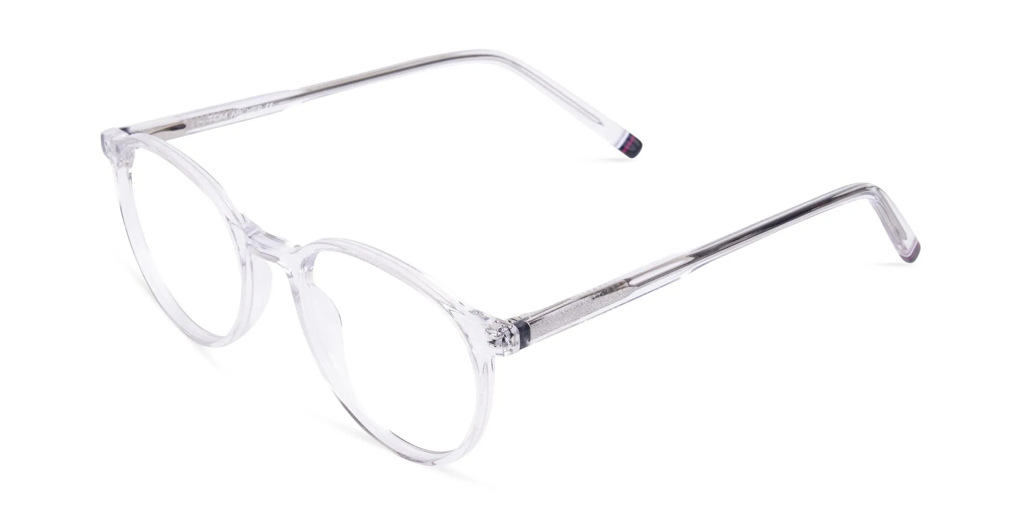 Crystal Clear Rimmed Round Glasses-2