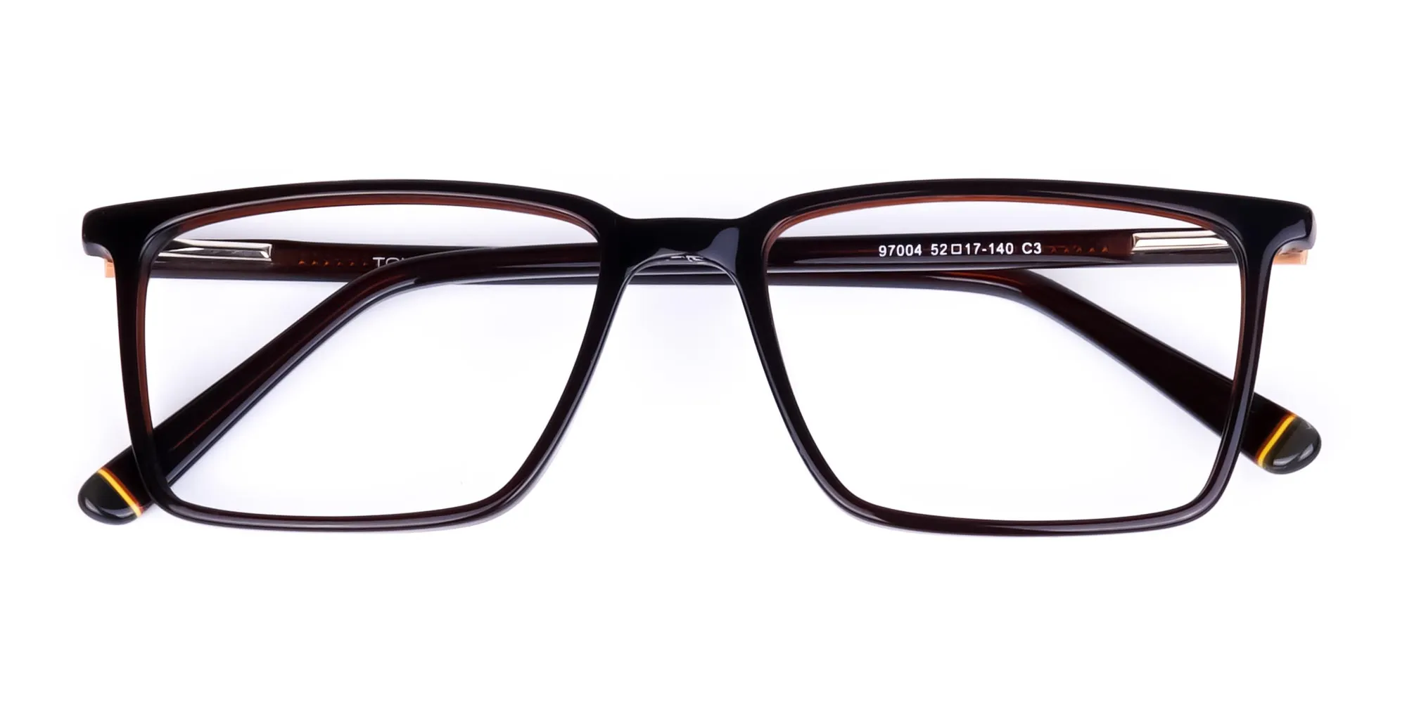 Dark Brown Fully Rimmed Rectangular Glasses-2