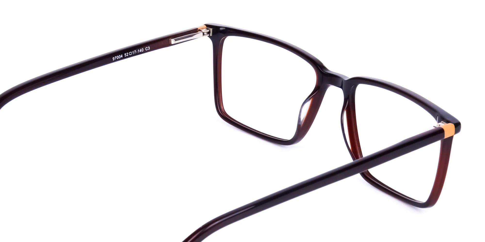 Dark Brown Fully Rimmed Rectangular Glasses-2