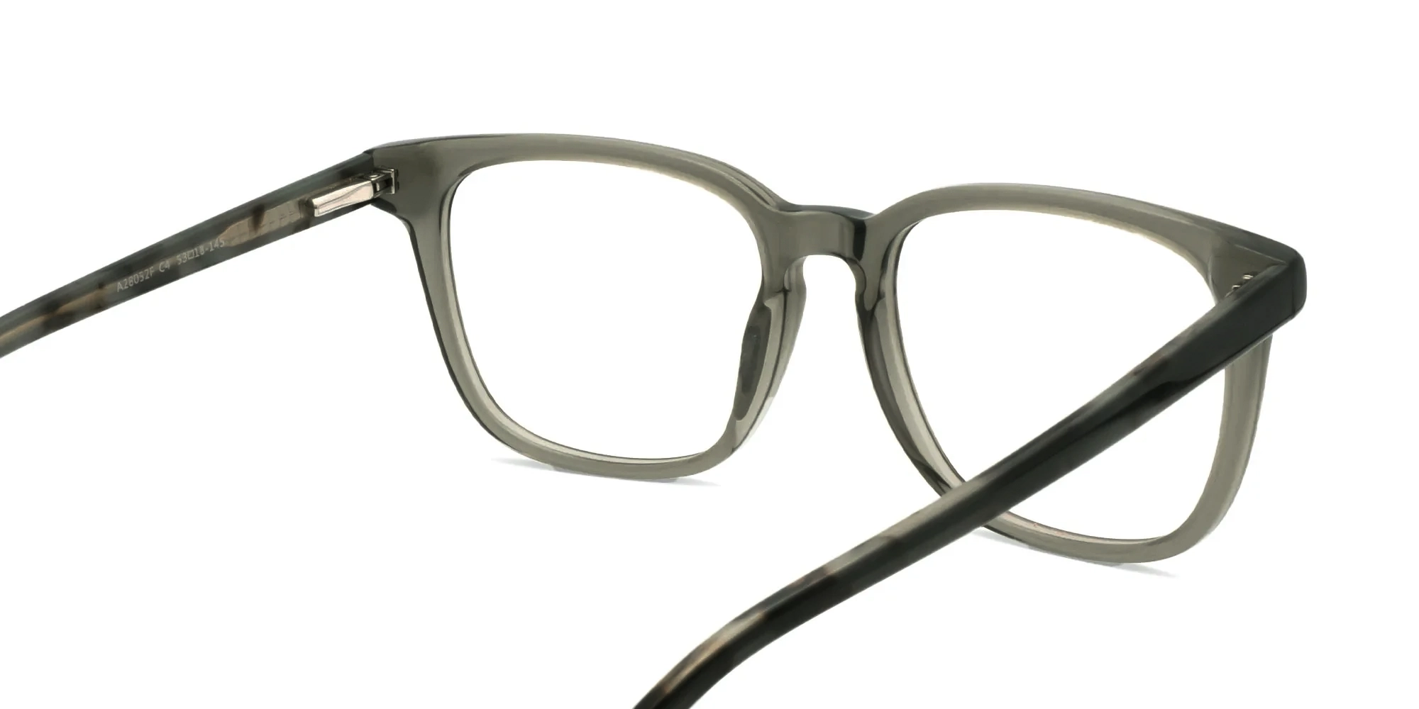 Crystal Smoke Green Square Glasses-2