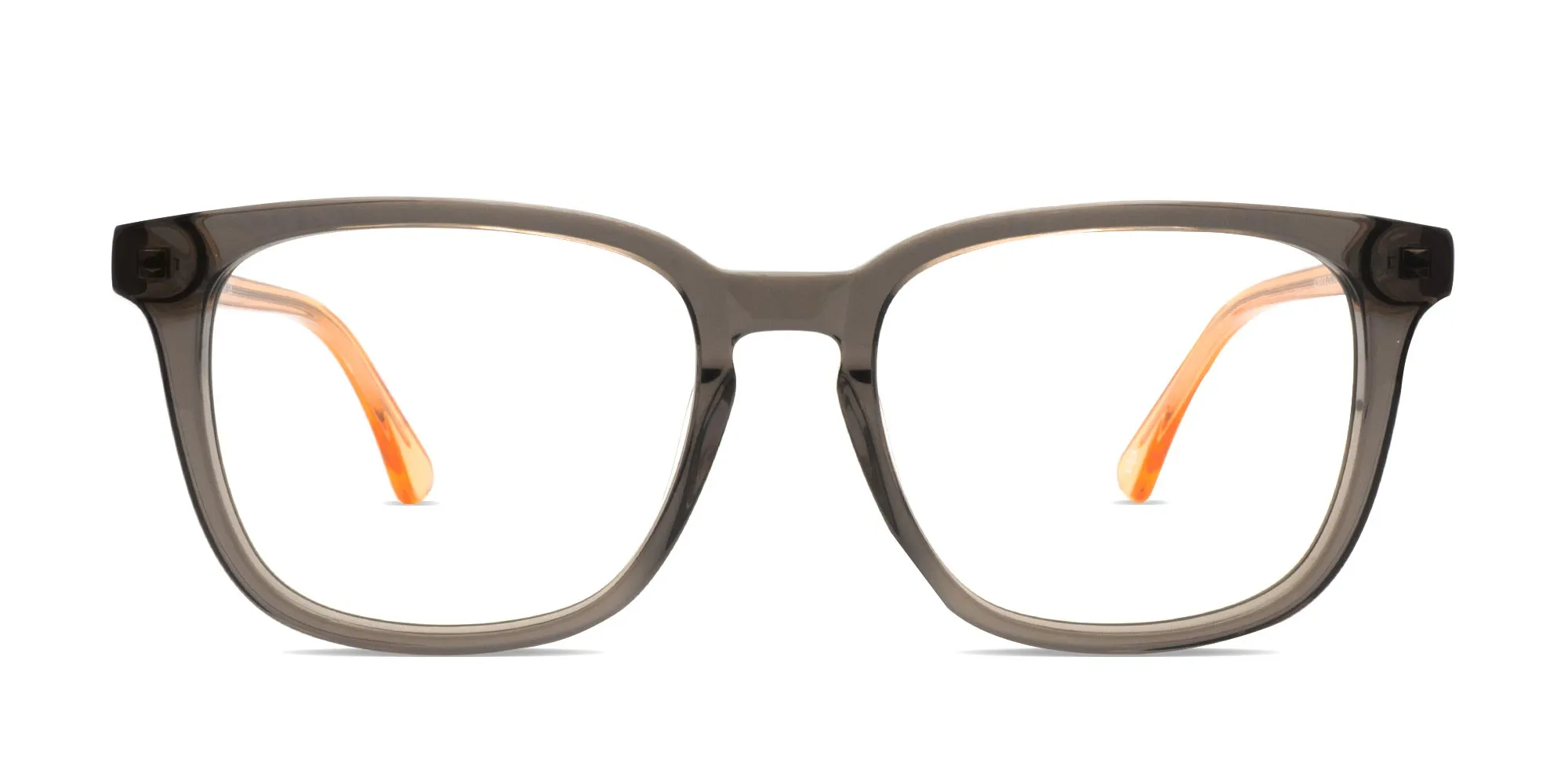 Crystal Charcoal Grey Square Glasses-2