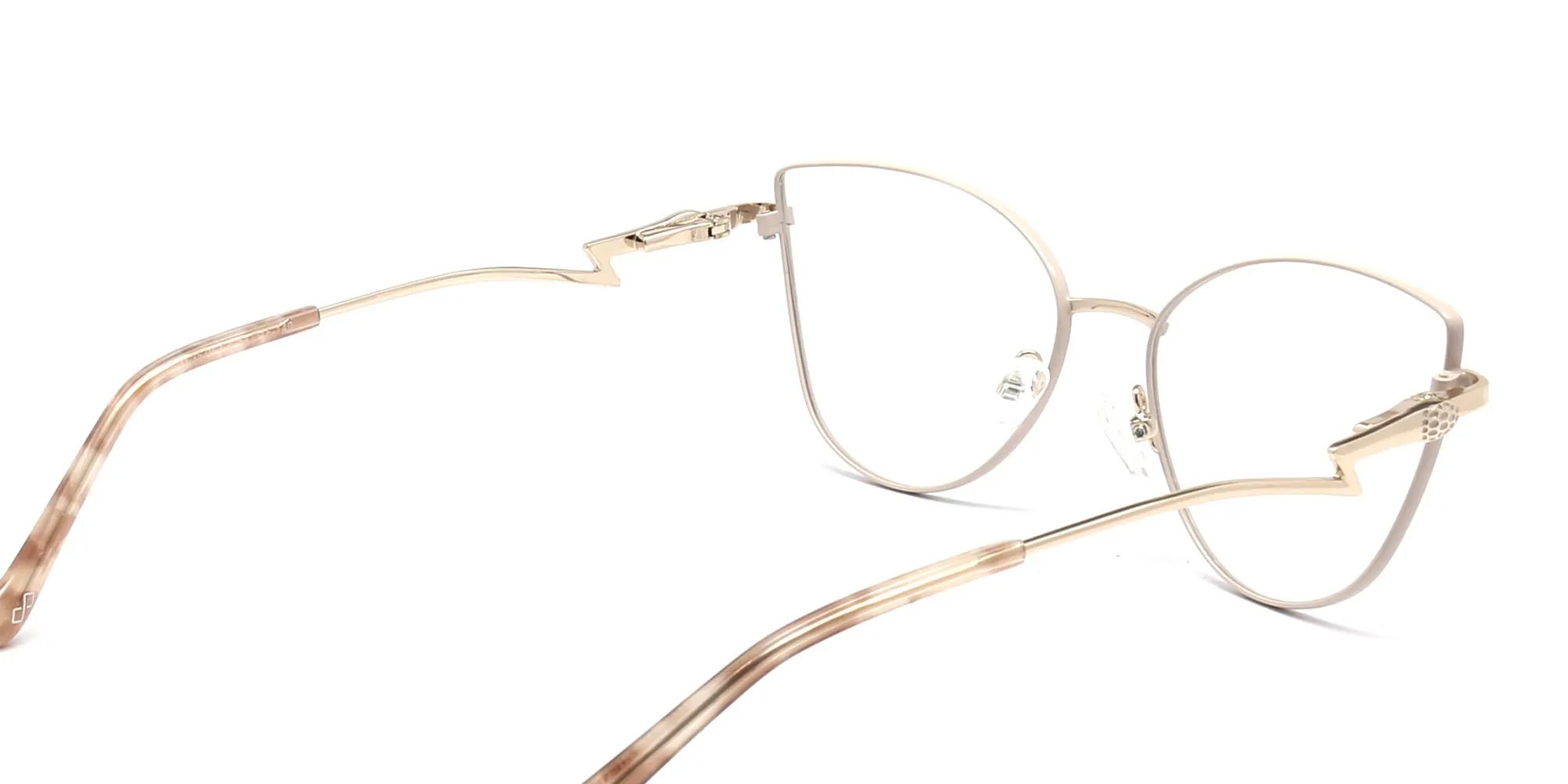 Gold Cat Eye Glasses-2